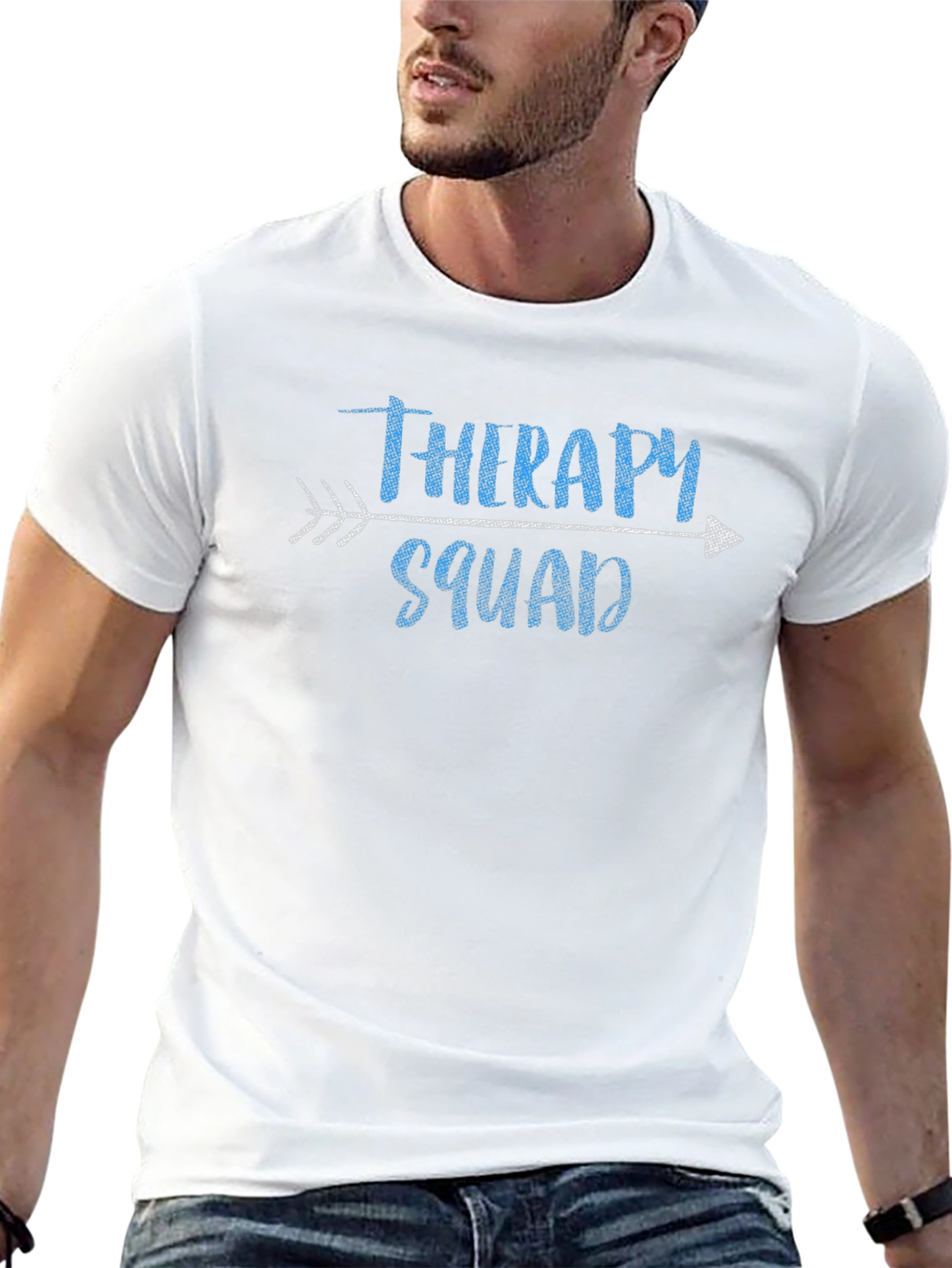 Therapy Squad Arrow T-Shirt - Black Crew Neck Tee