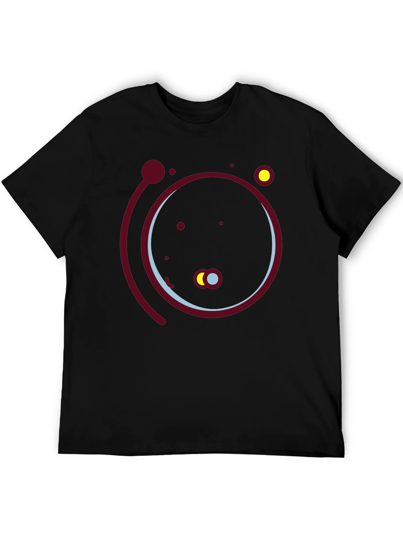 Abstract Solar System Graphic Tee - Black