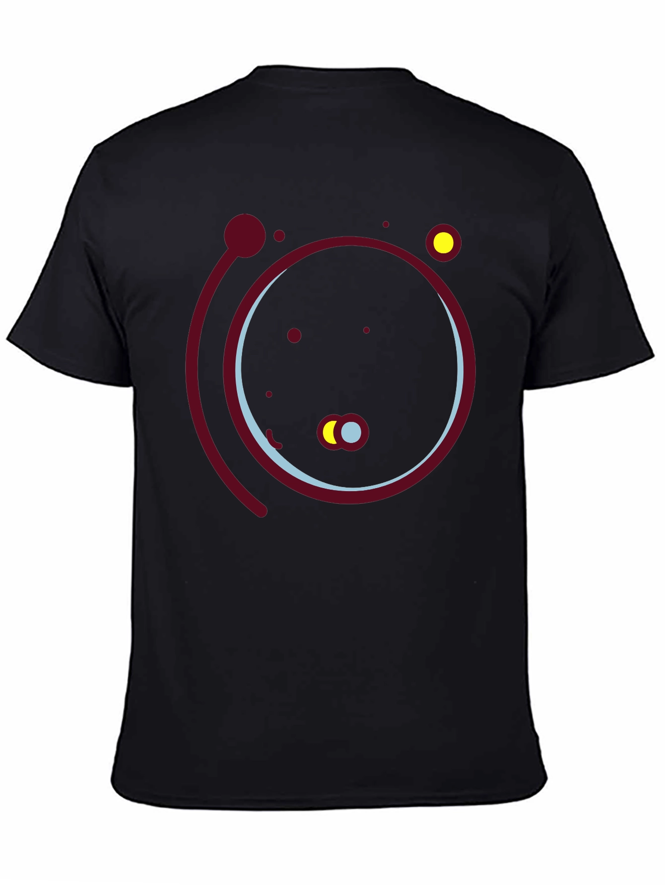 Abstract Solar System Graphic Tee - Black