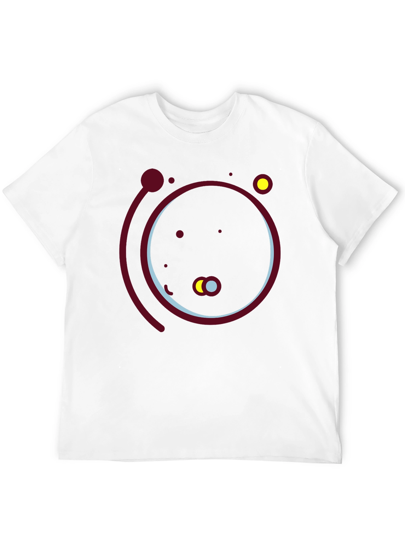 Abstract Solar System Graphic Tee - Black