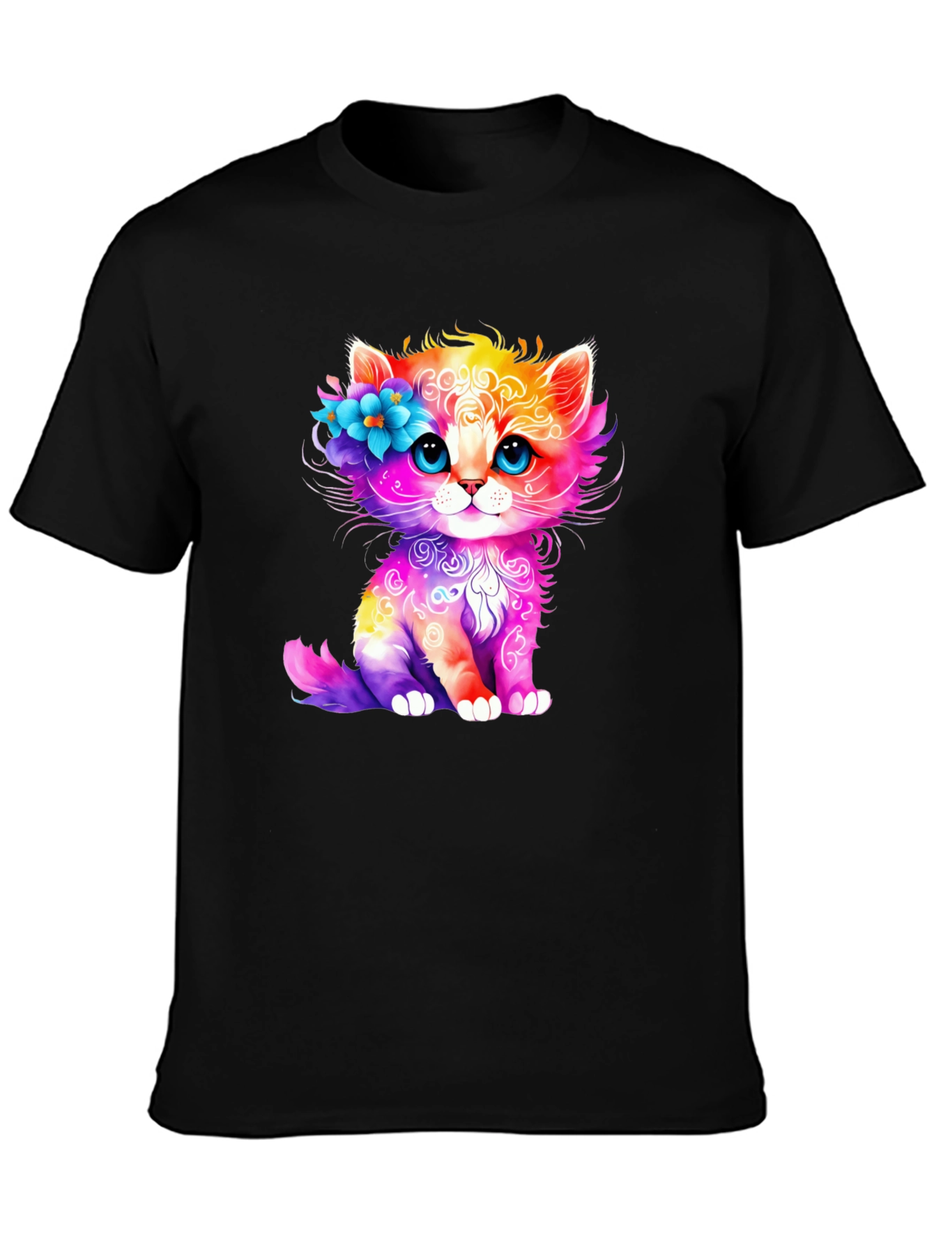 Rainbow Cat T-Shirt - Adorable Kitten Design