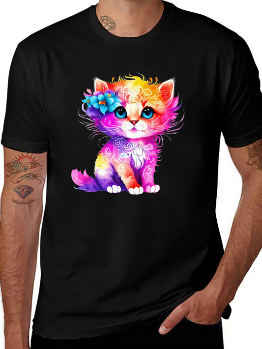 Rainbow Cat T-Shirt - Adorable Kitten Design