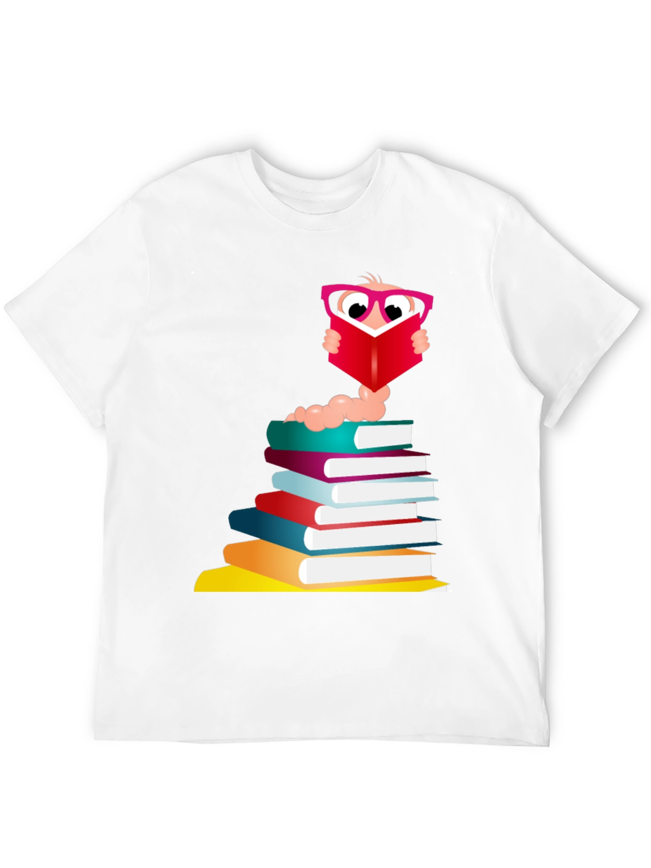 Bookworm Graphic Tee - Black Cotton T-Shirt