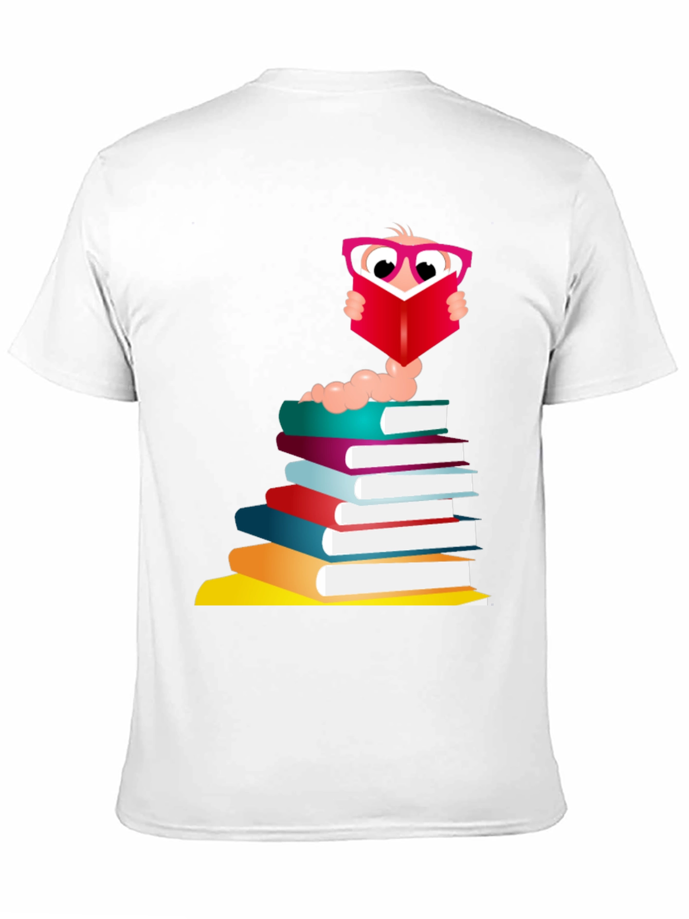 Bookworm Graphic Tee - Black Cotton T-Shirt