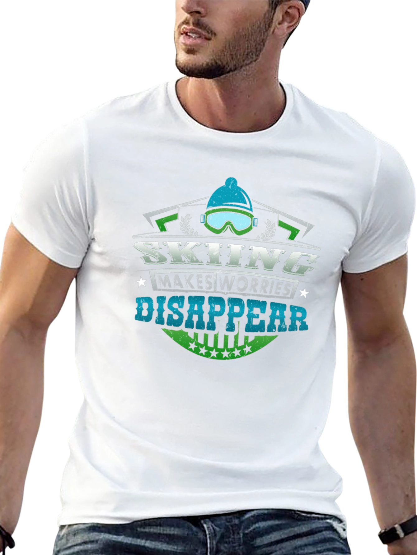 Skiing Makes Worries Disappear T-Shirt