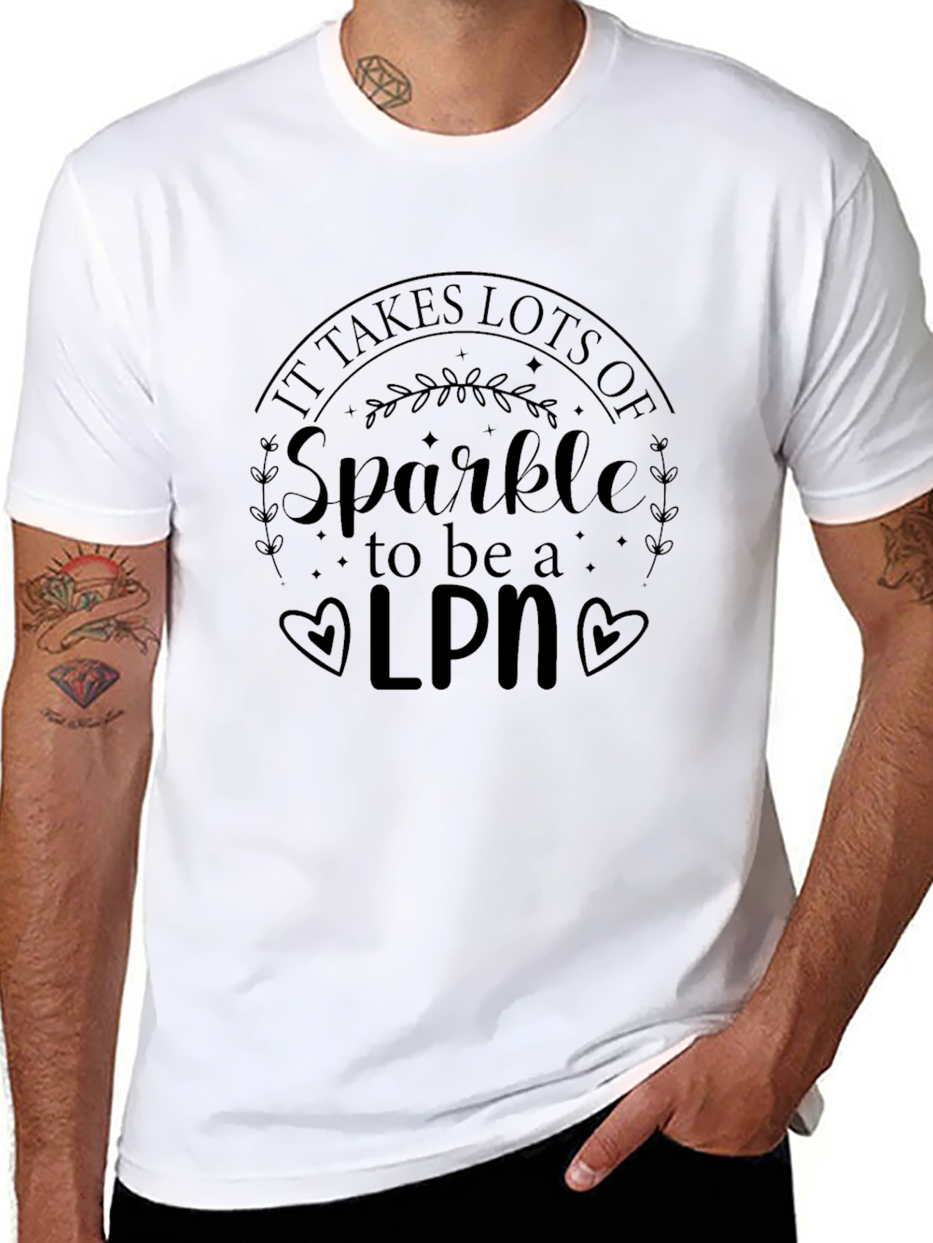 Sparkle LPN Black T-Shirt