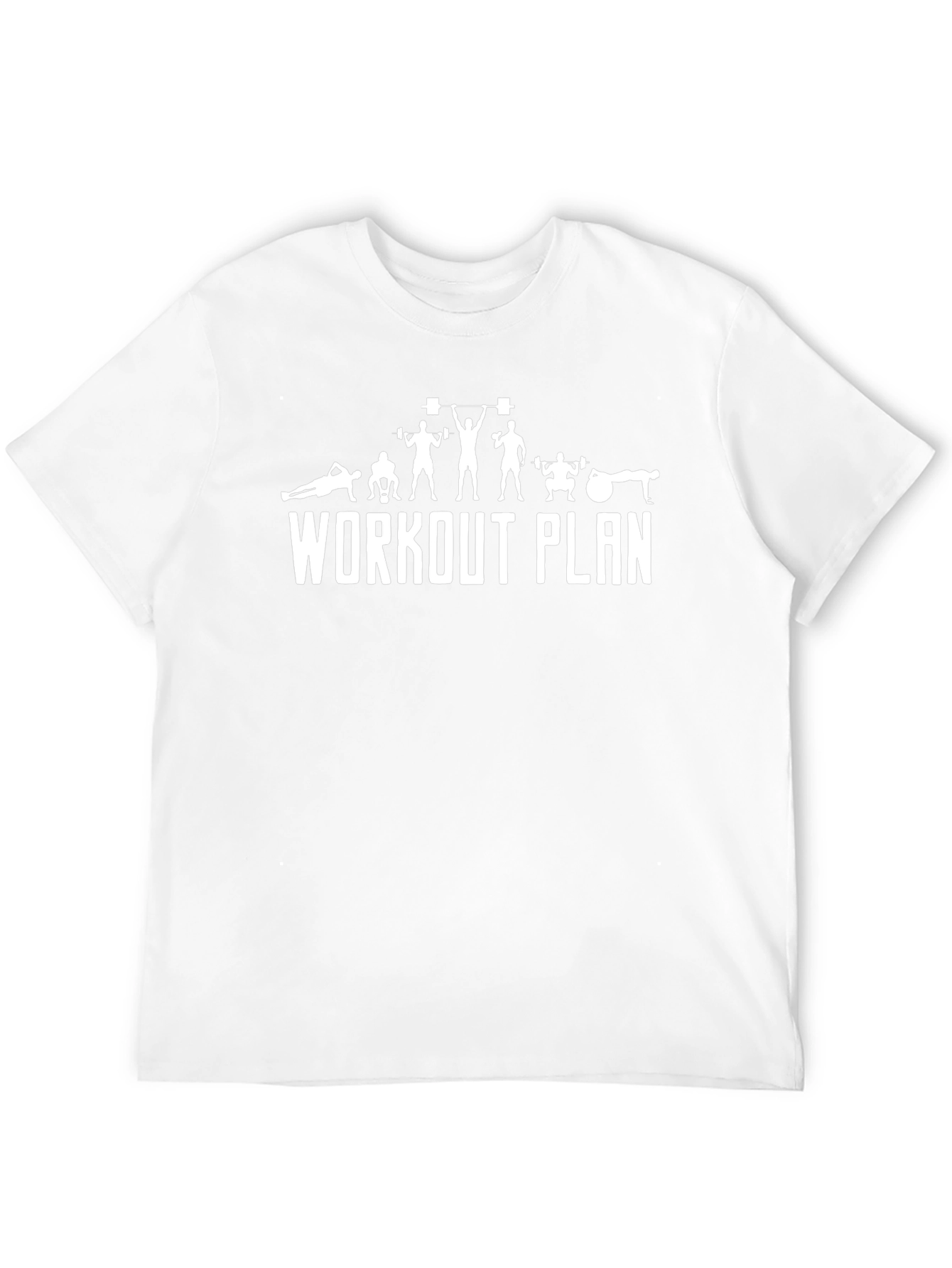 Workout Plan Graphic Tee - Black Cotton T-Shirt
