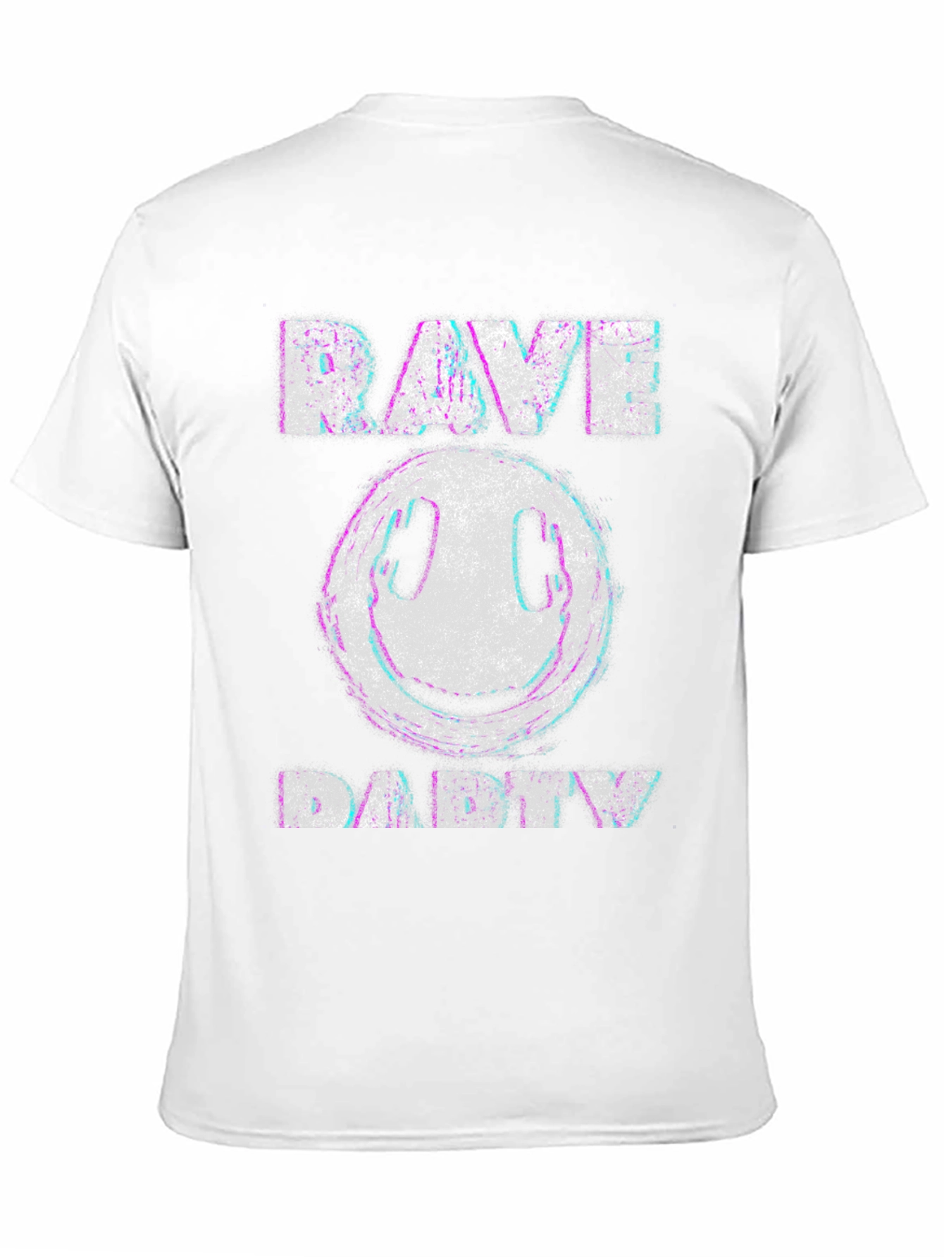 Rave Party Graphic T-Shirt - Distressed Smiley Face