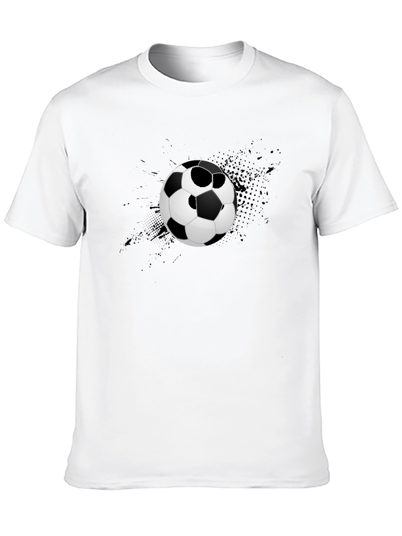 Soccer Ball Graphic T-Shirt - Stylish Black Tee