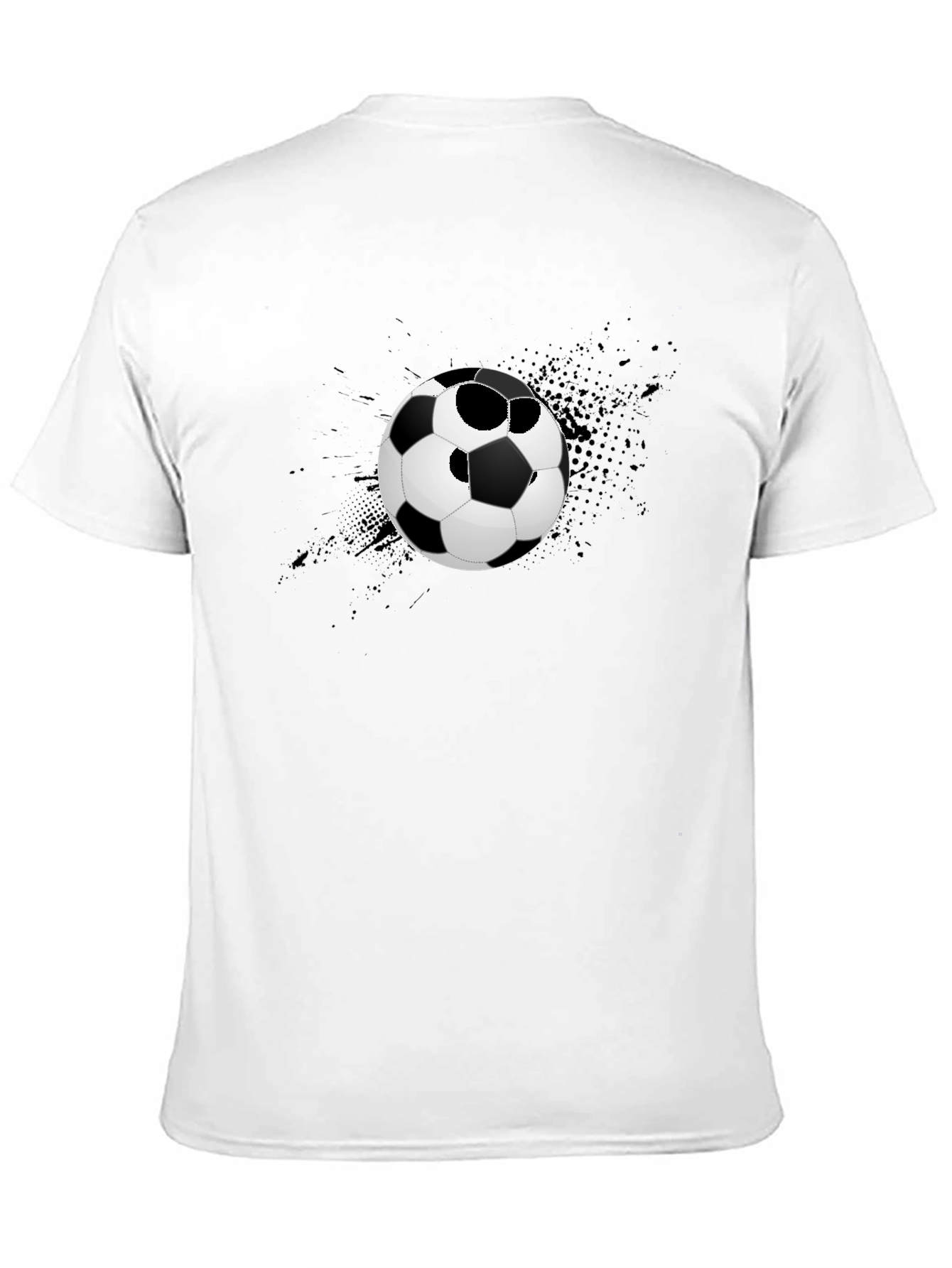 Soccer Ball Graphic T-Shirt - Stylish Black Tee