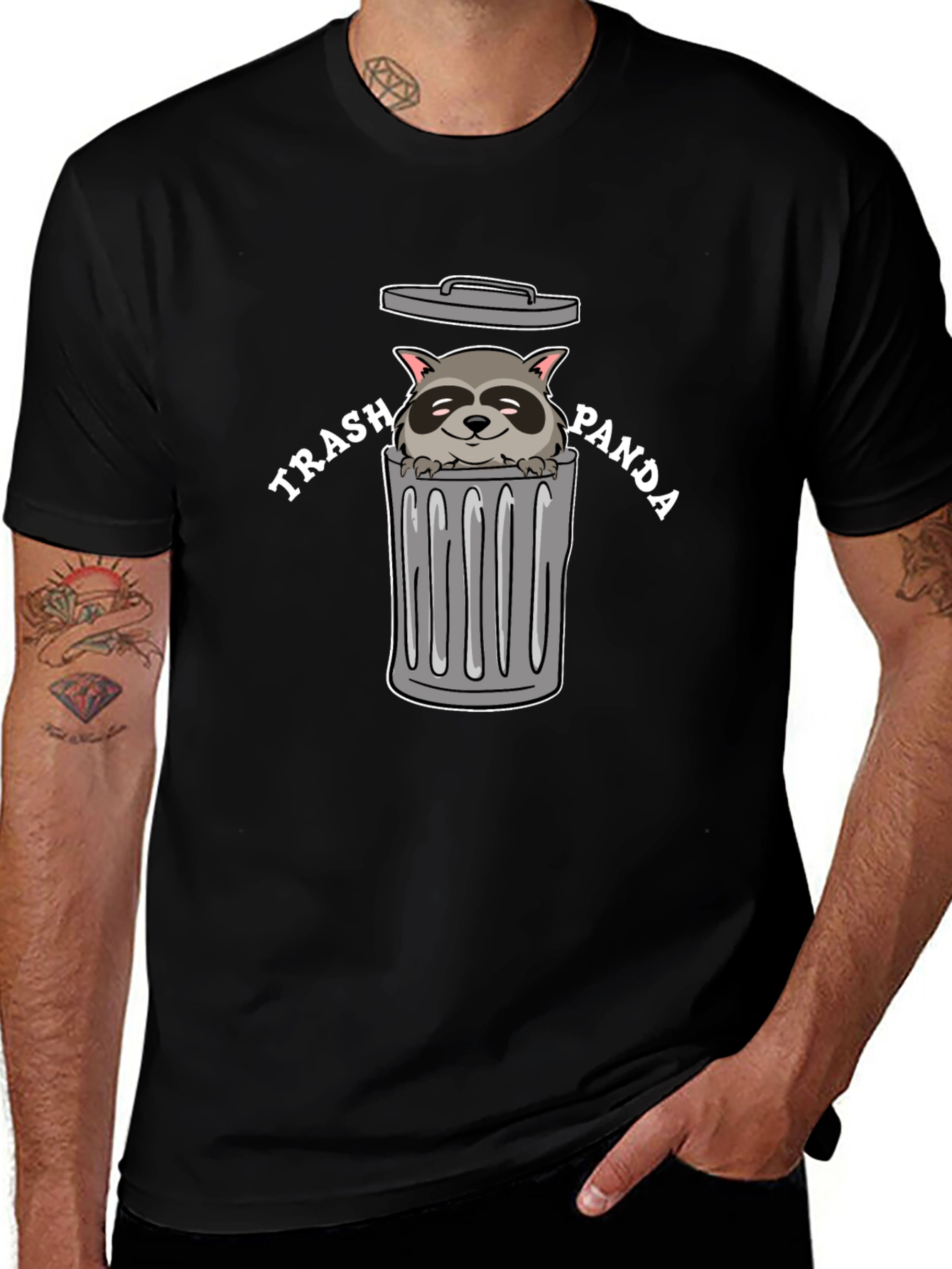 Trash Panda T-Shirt: Cute Raccoon in Can Tee