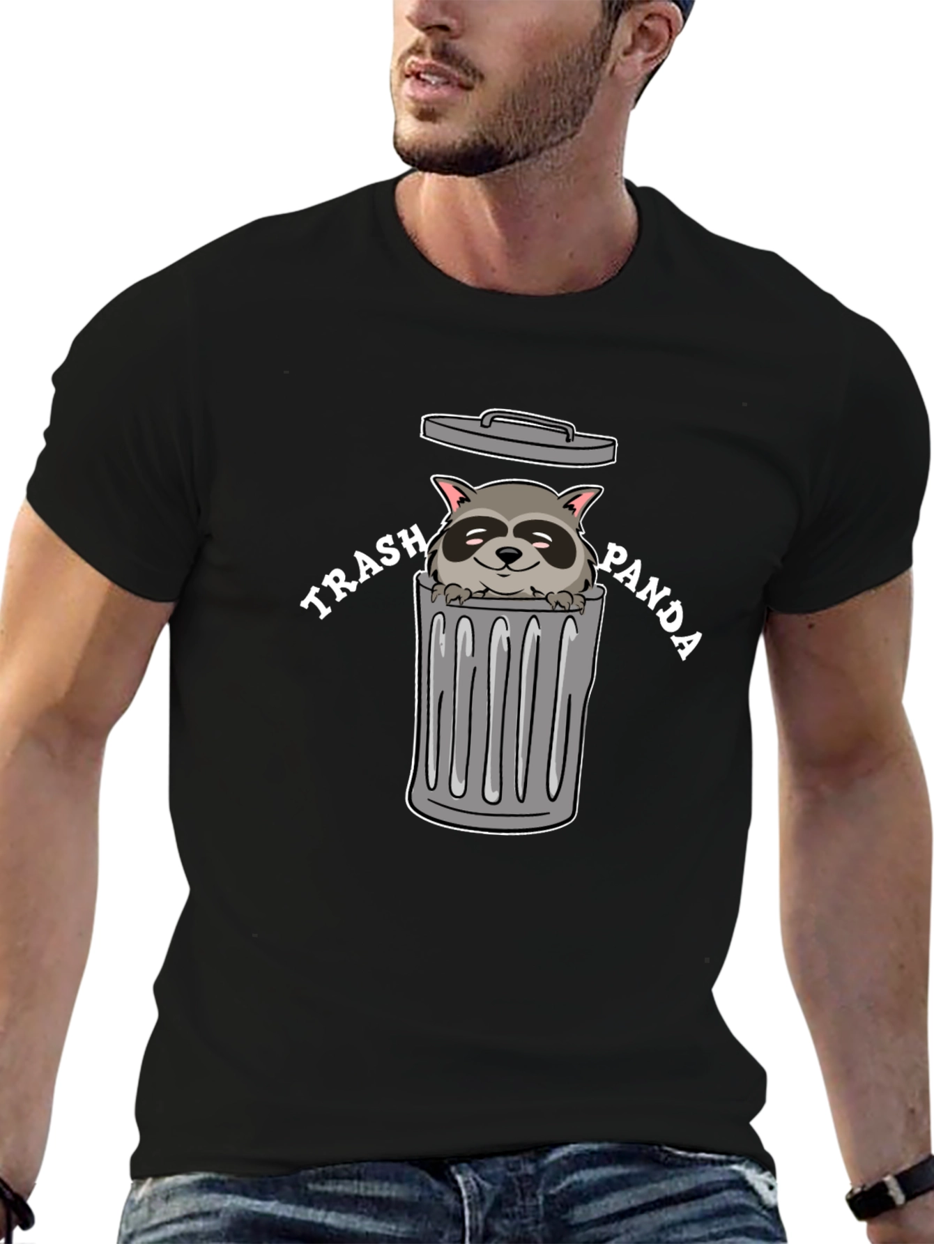 Trash Panda T-Shirt: Cute Raccoon in Can Tee
