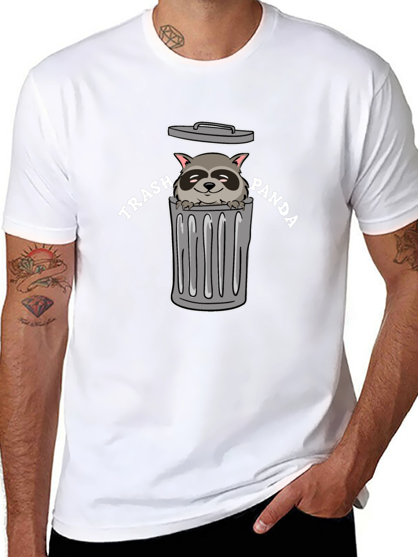 Trash Panda T-Shirt: Cute Raccoon in Can Tee