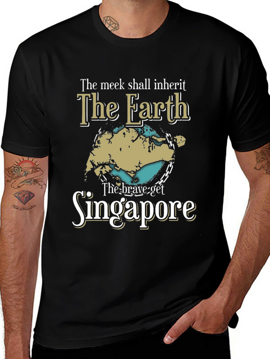 The Meek Shall Inherit Singapore Earth T-Shirt