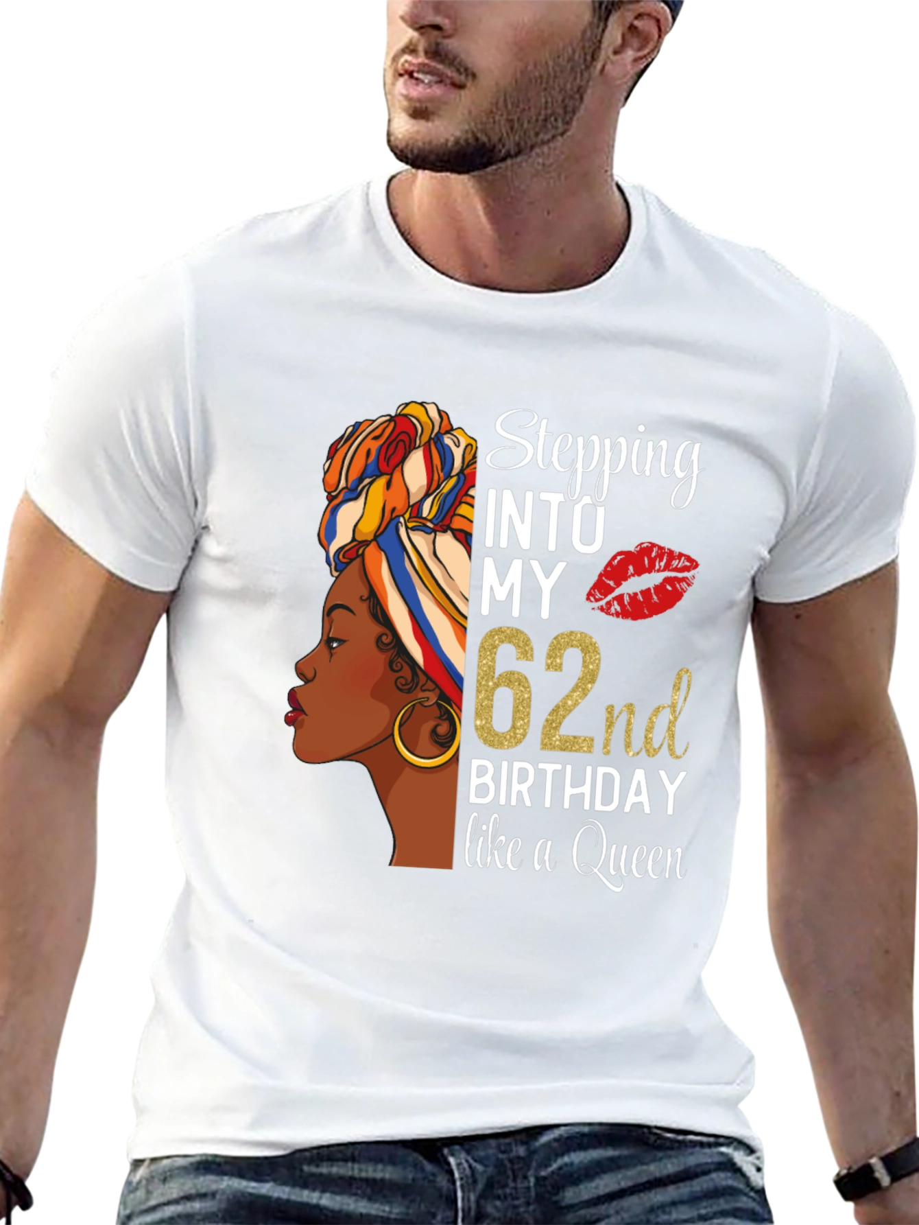 Stepping Into My 62nd Birthday Like a Queen T-Shirt
