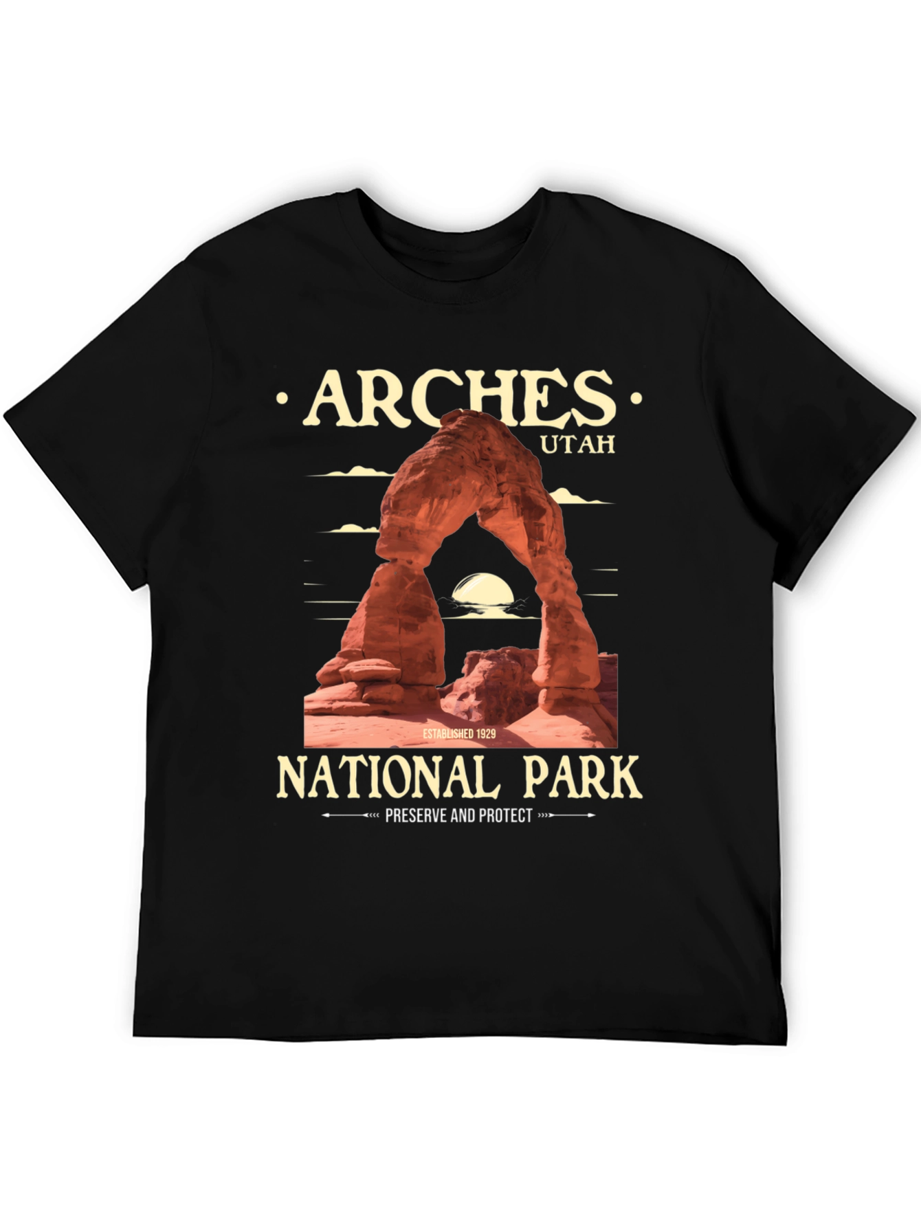Arches National Park Black T-Shirt