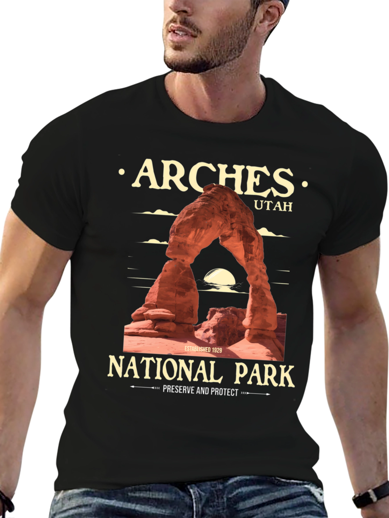 Arches National Park Black T-Shirt