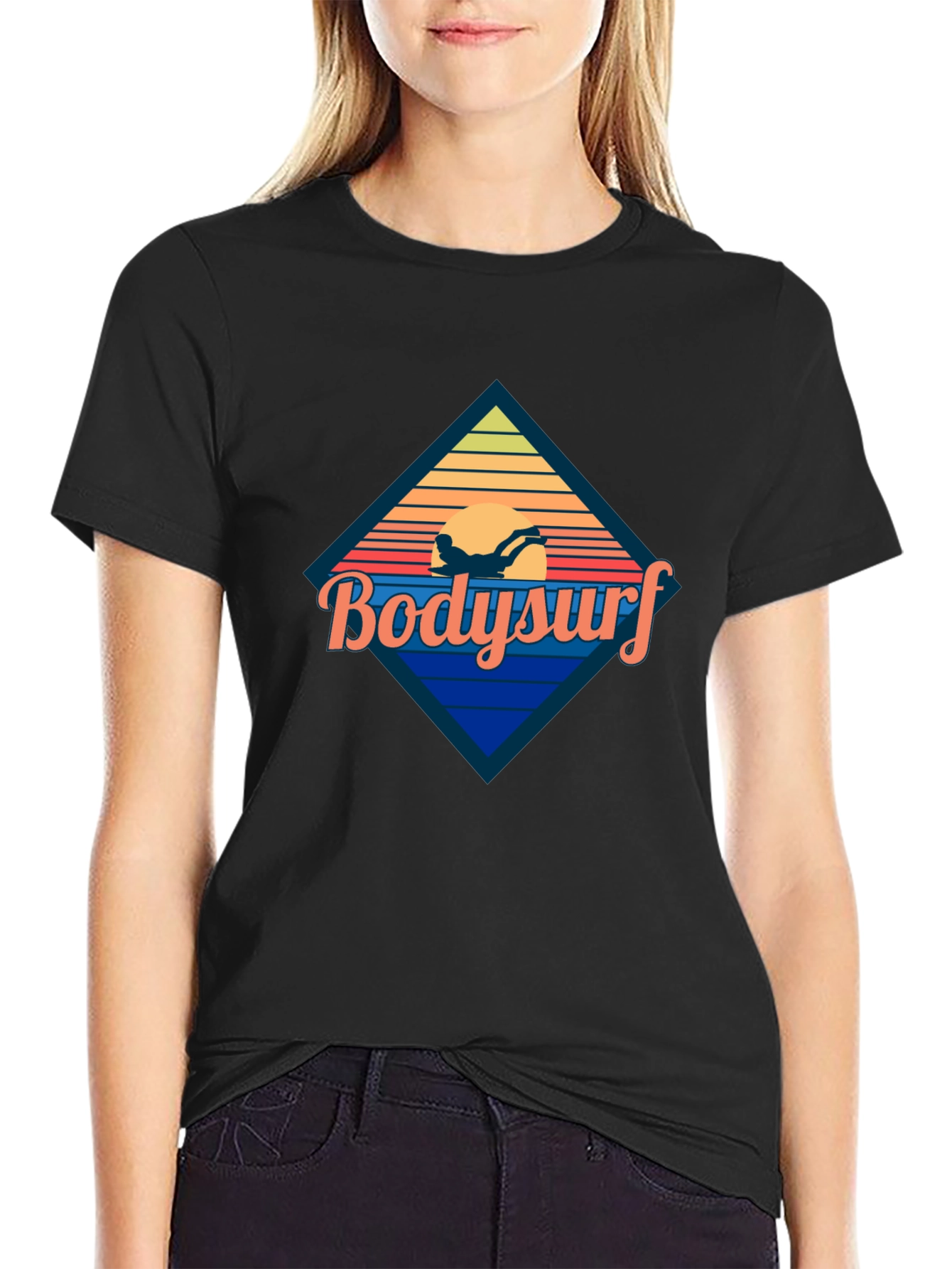 Bodysurf Retro Graphic Tee - Black