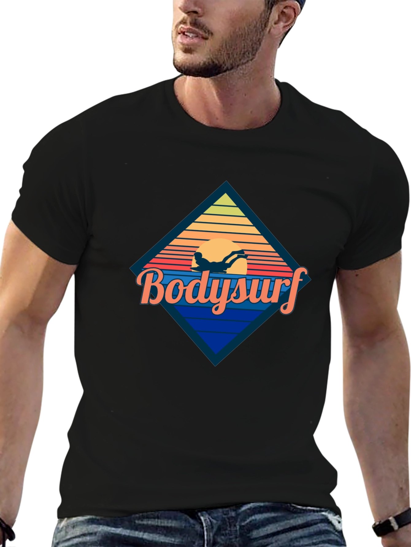 Bodysurf Retro Graphic Tee - Black