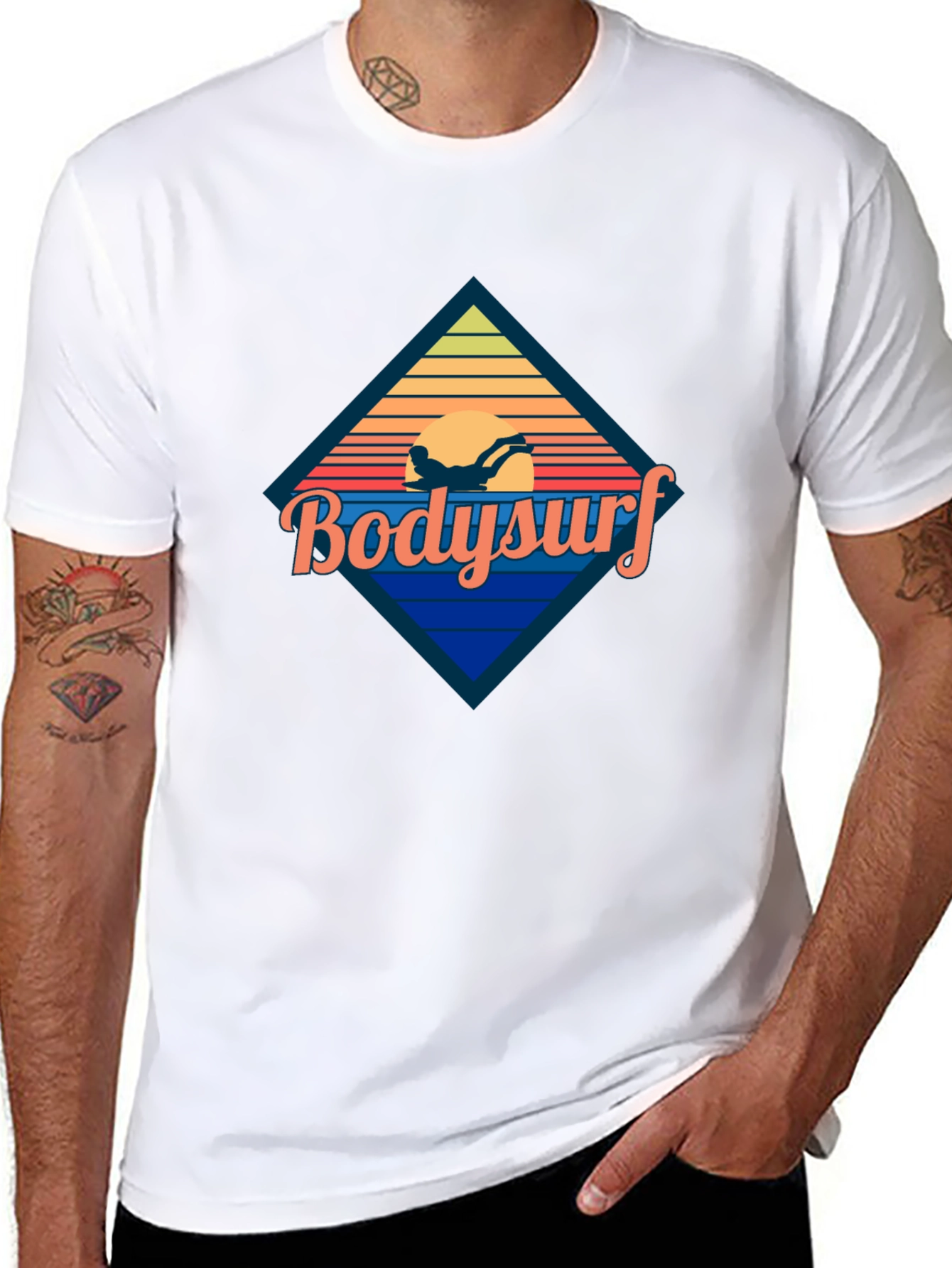 Bodysurf Retro Graphic Tee - Black