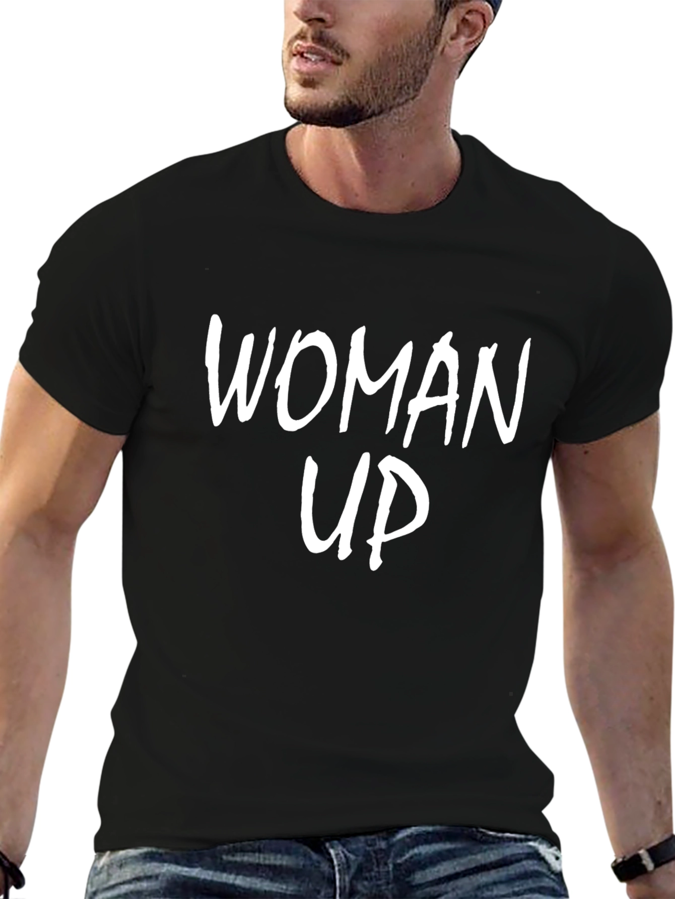 Woman Up Graphic Tee - Empowering Statement Shirt