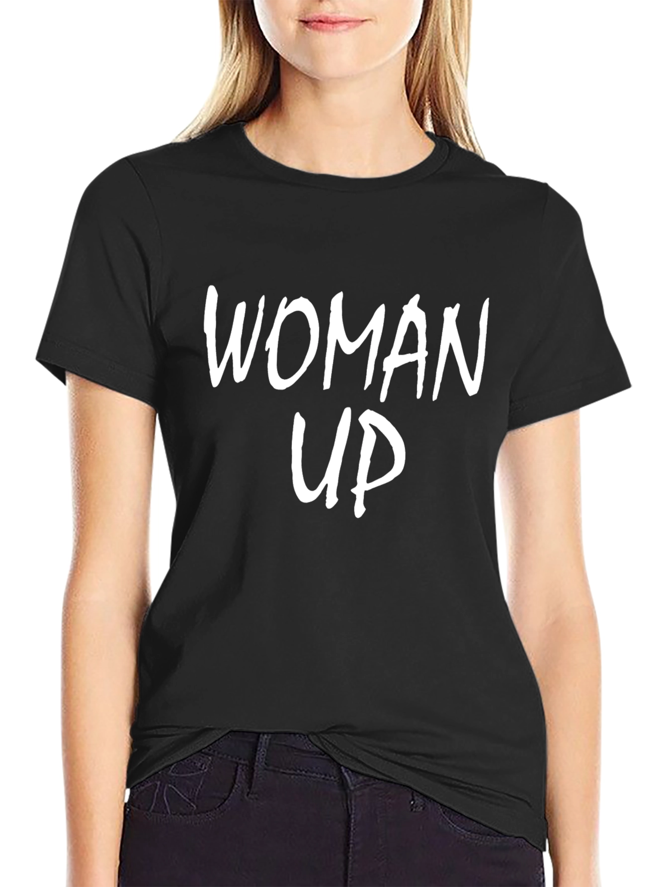Woman Up Graphic Tee - Empowering Statement Shirt