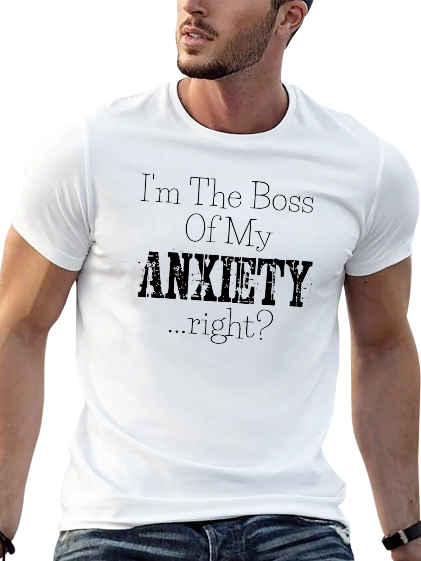 Anxiety Boss Graphic T-Shirt - Humor Tee