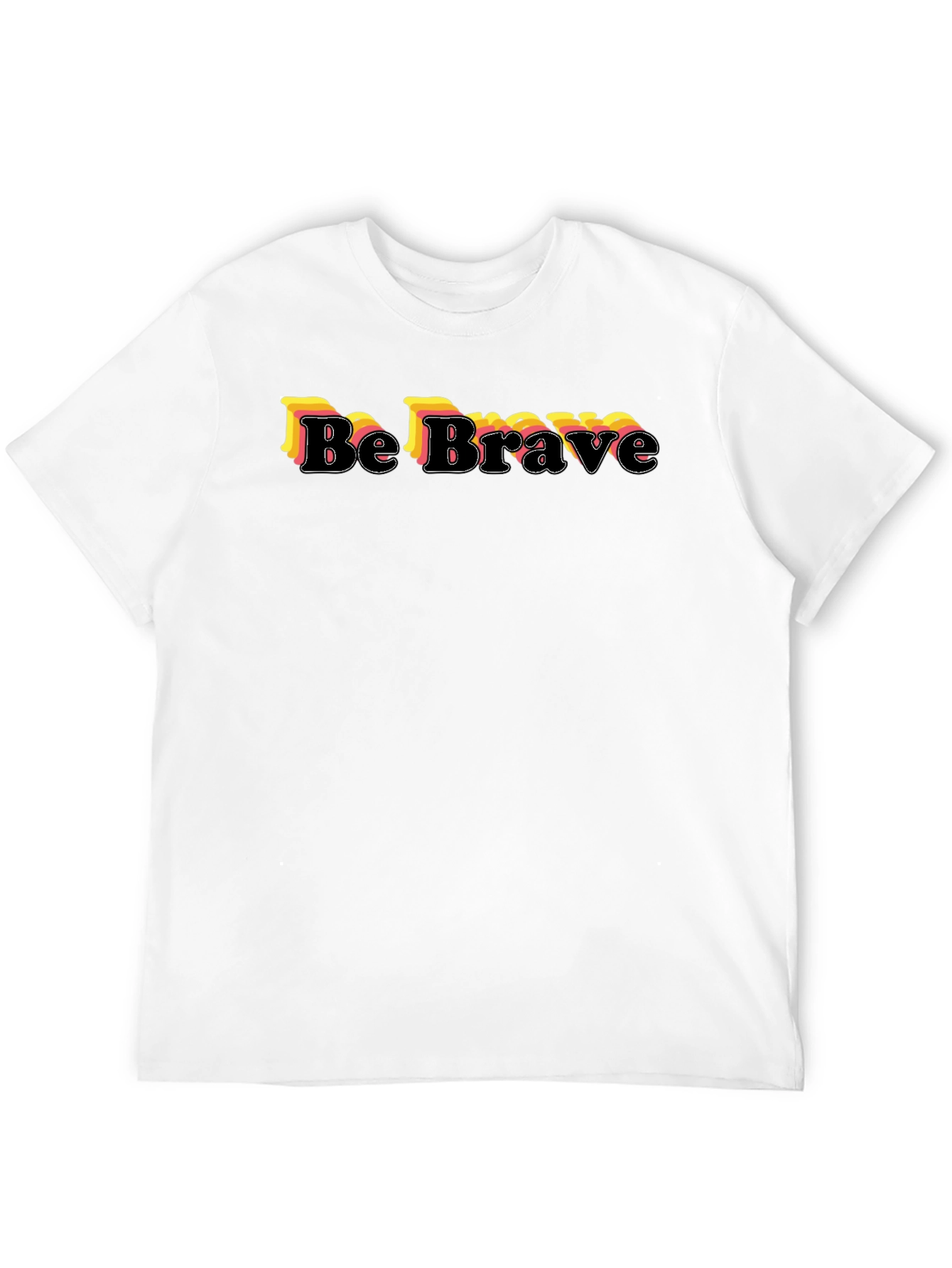 Be Brave Graphic Print Black T-Shirt