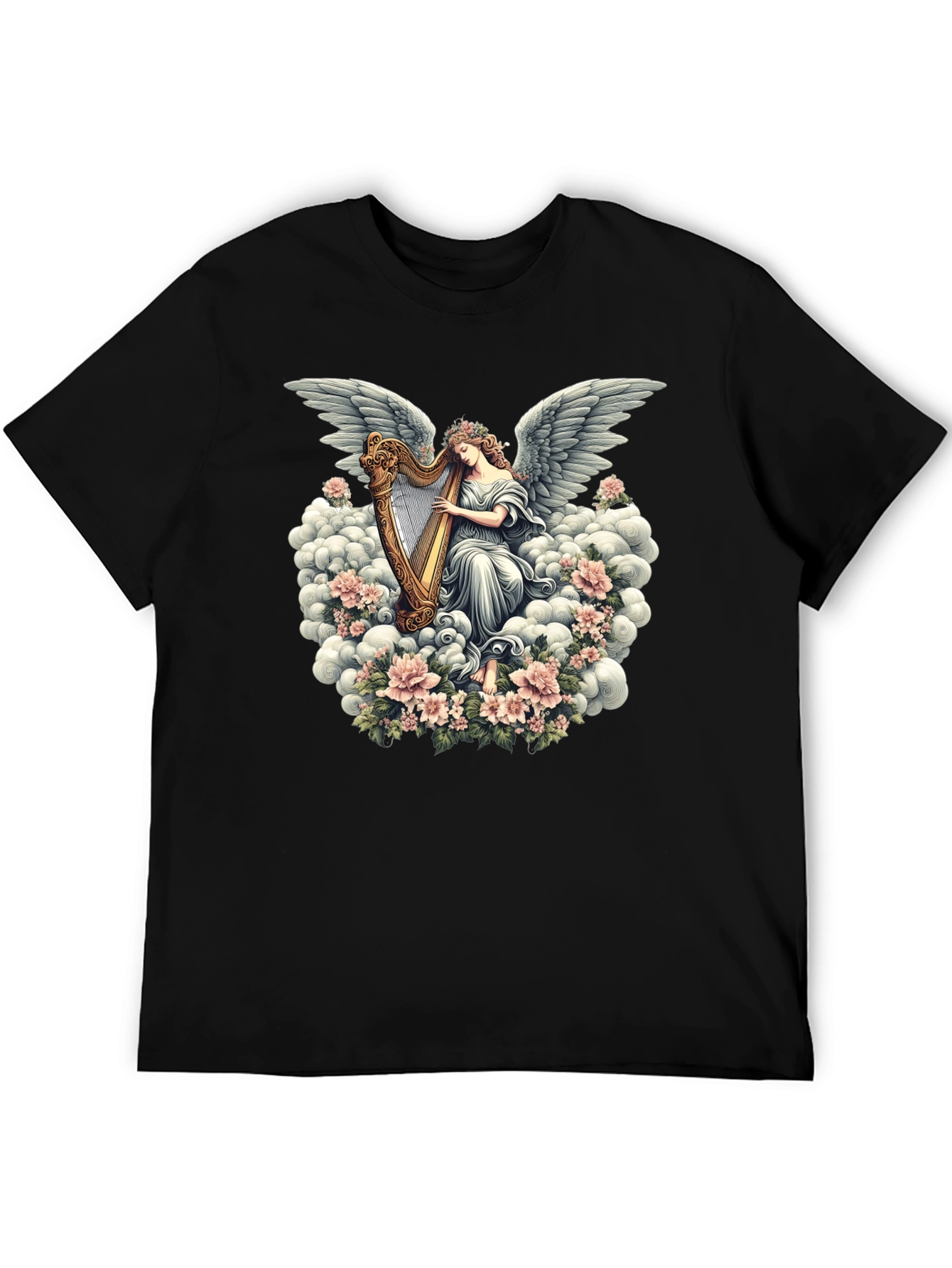Angel Harp T-Shirt - Heavenly Music Design