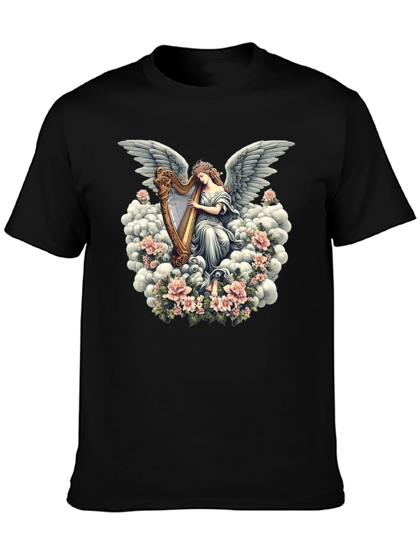 Angel Harp T-Shirt - Heavenly Music Design