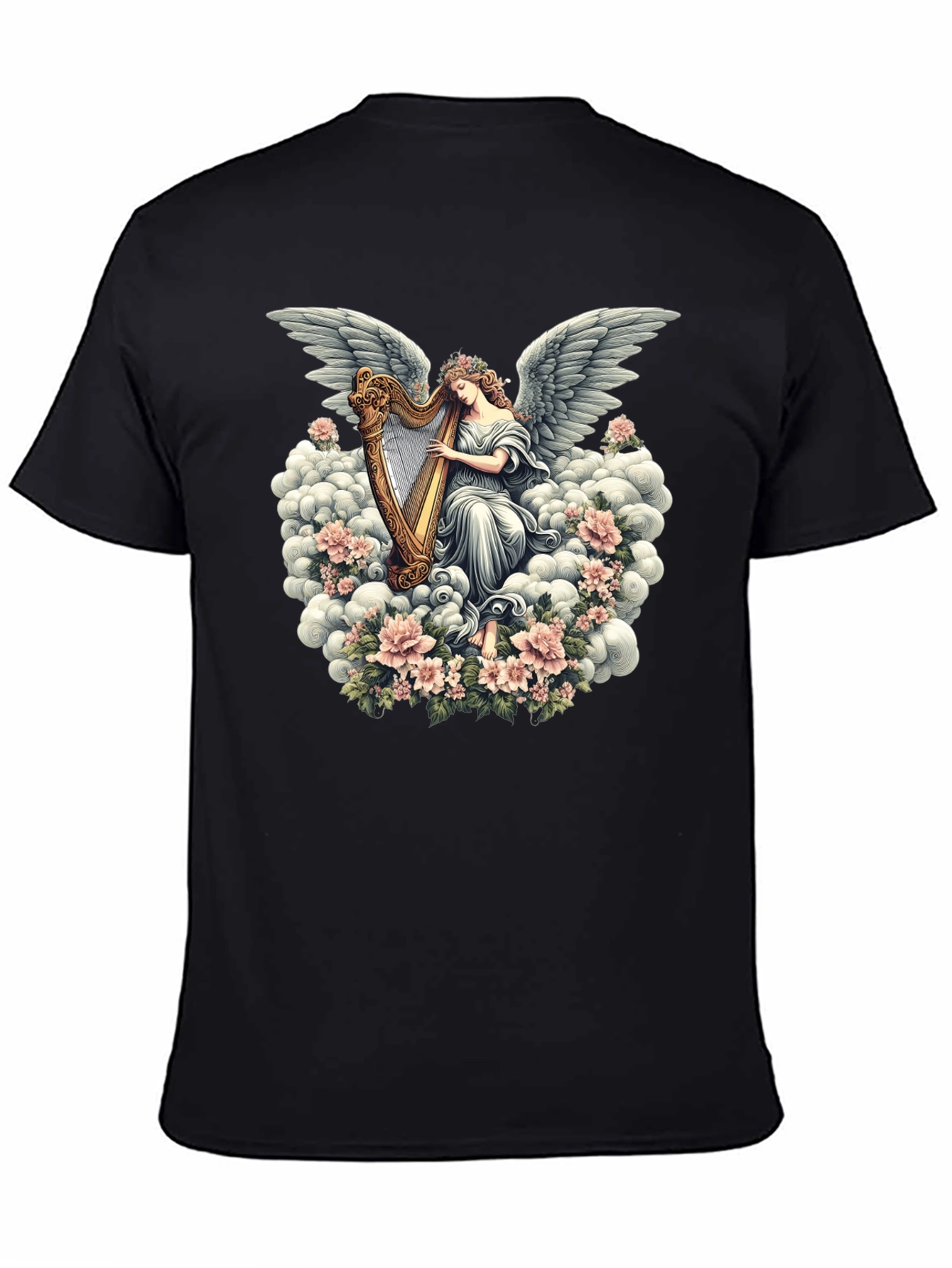 Angel Harp T-Shirt - Heavenly Music Design