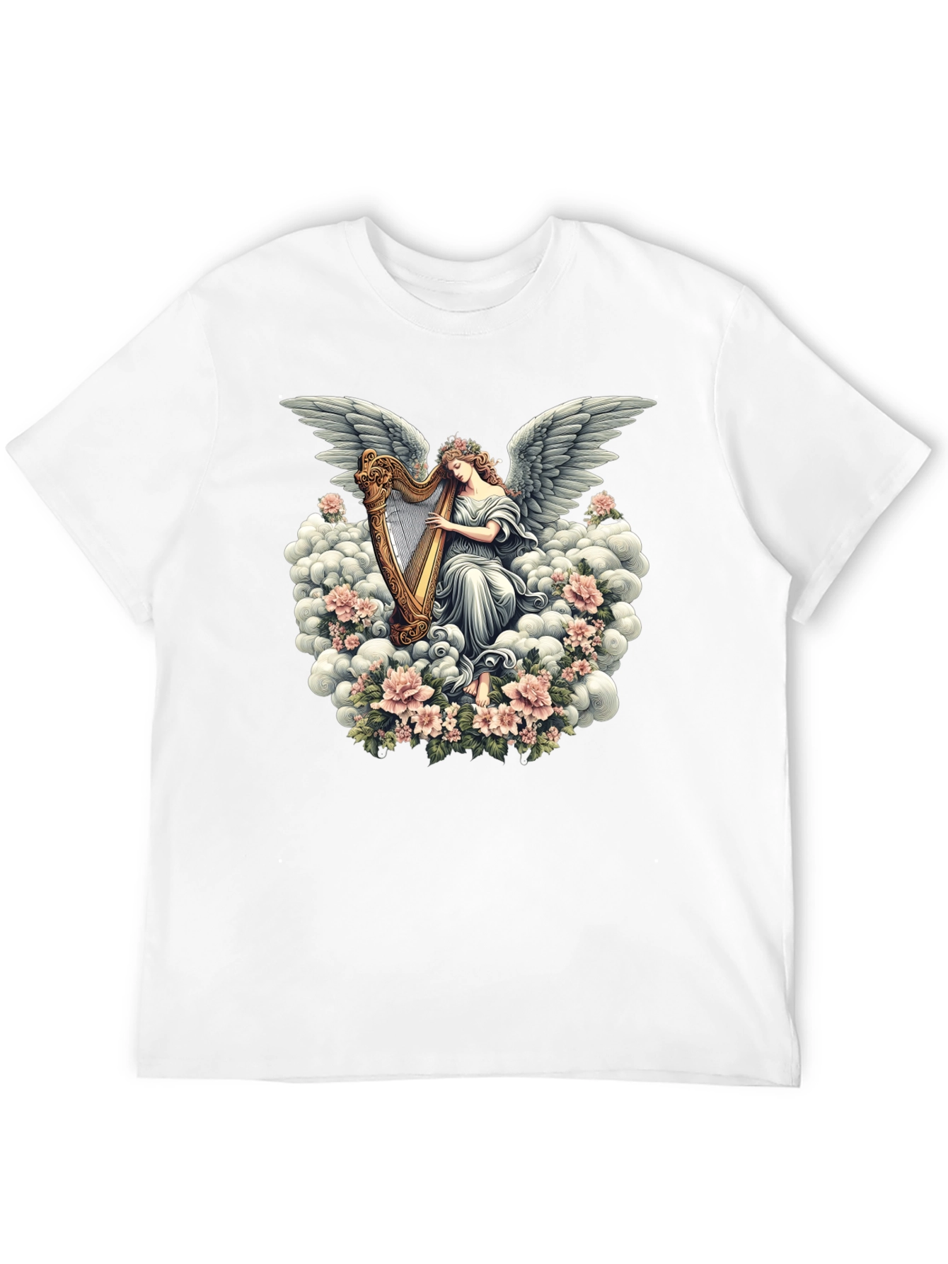 Angel Harp T-Shirt - Heavenly Music Design
