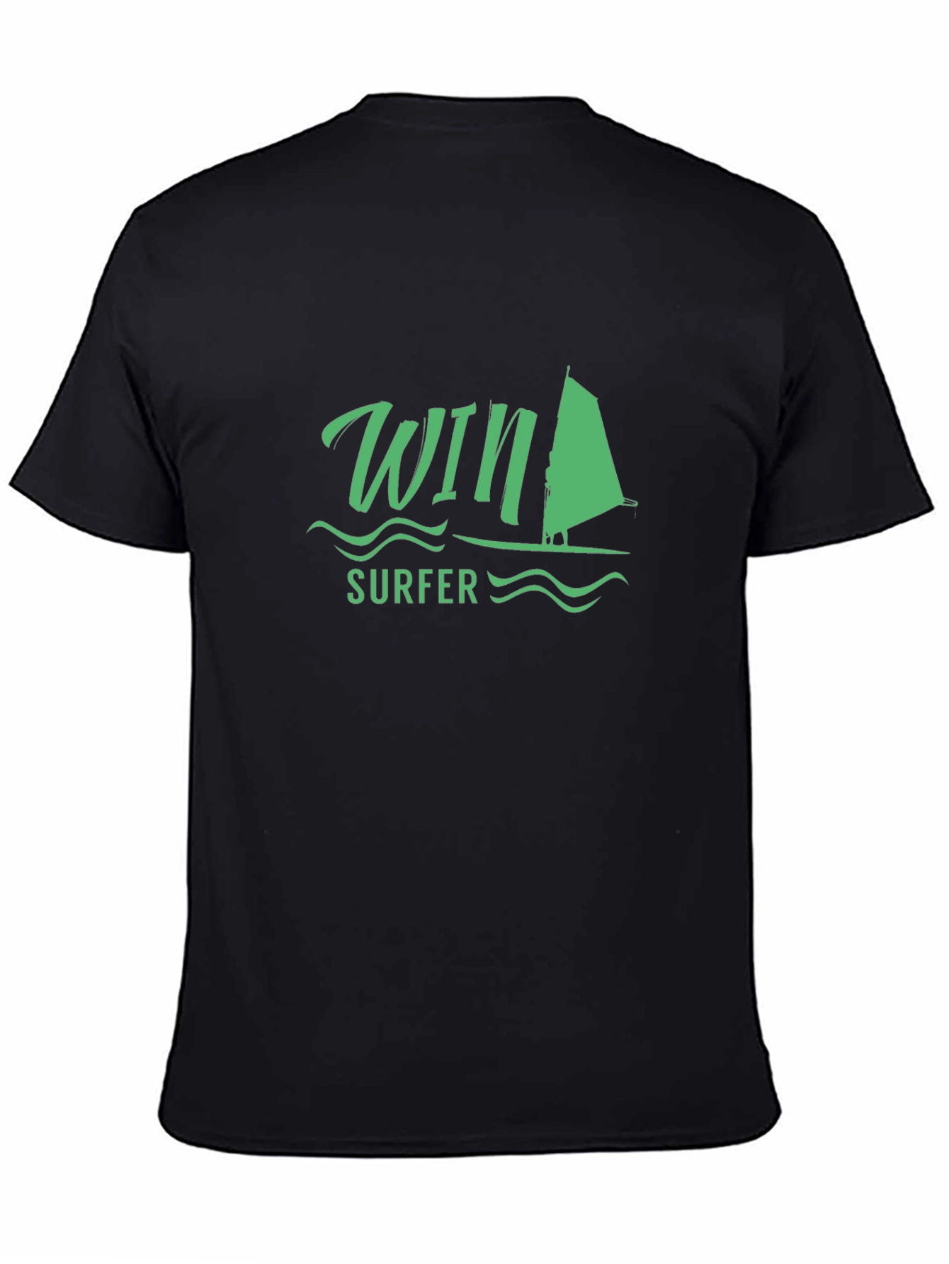 Win Surfer T-Shirt - Black Casual Tee