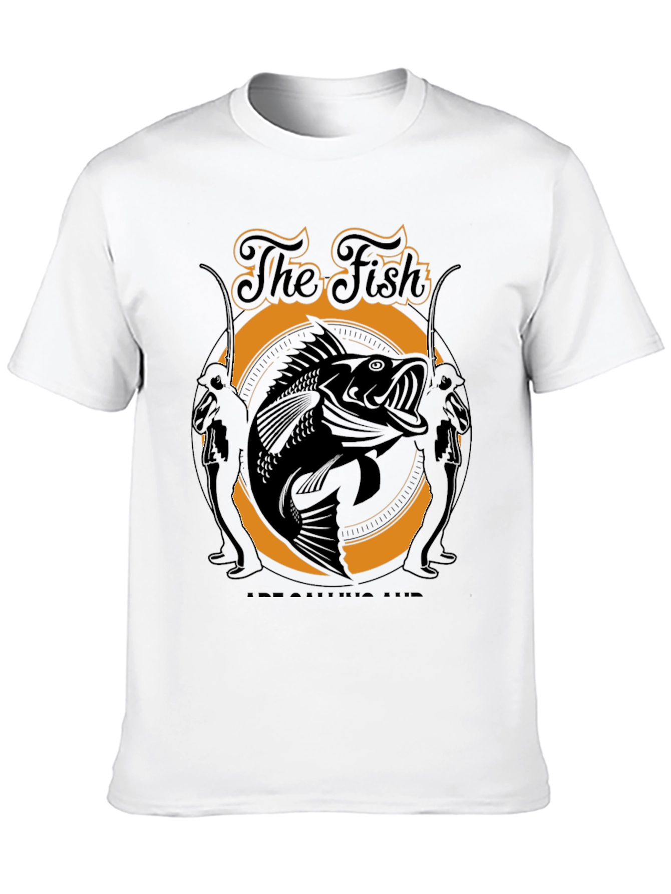 The Fish is Calling Me Black T-Shirt