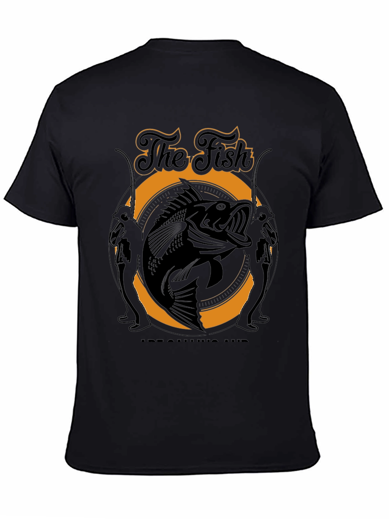 The Fish is Calling Me Black T-Shirt