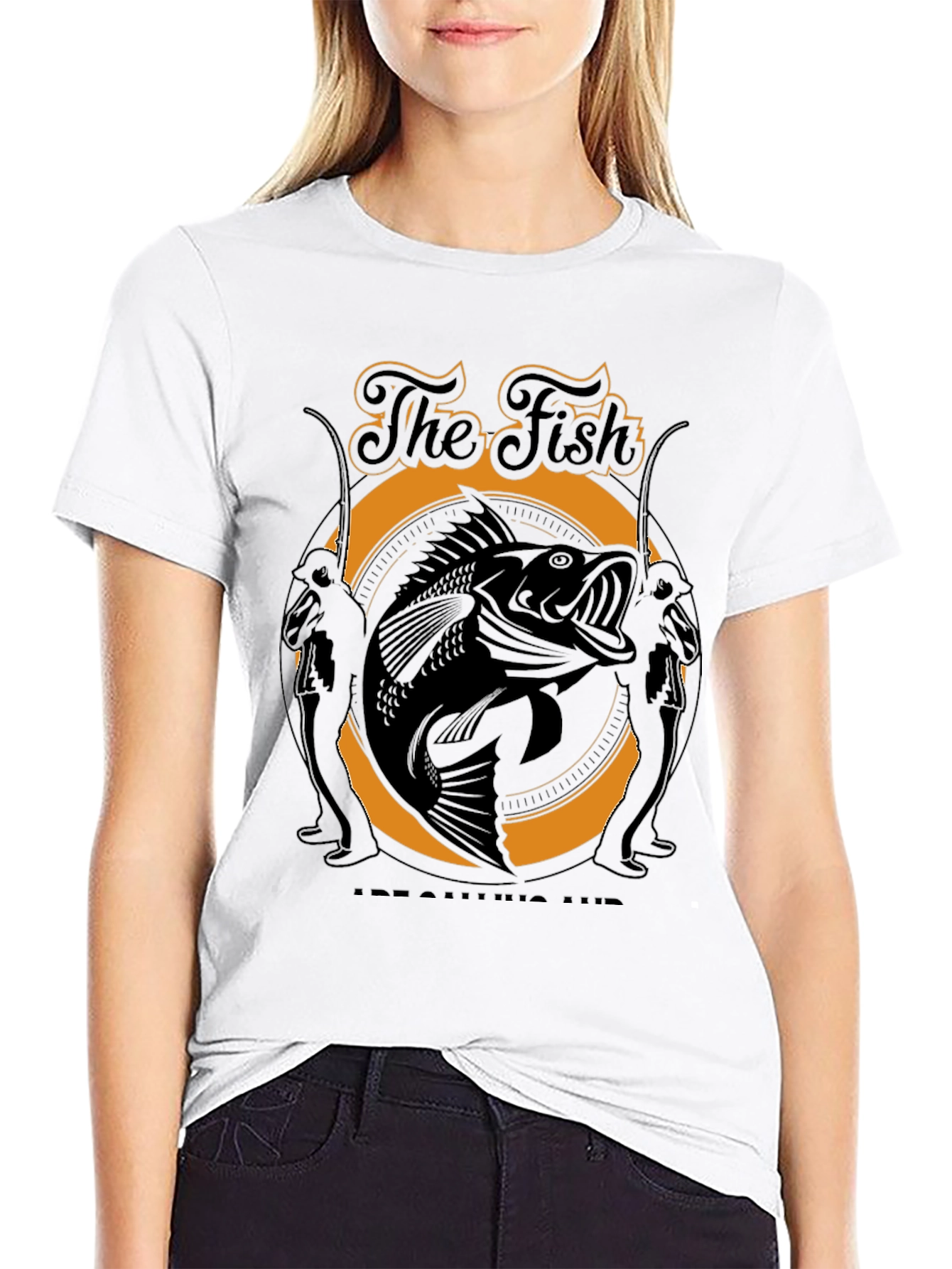 The Fish is Calling Me Black T-Shirt