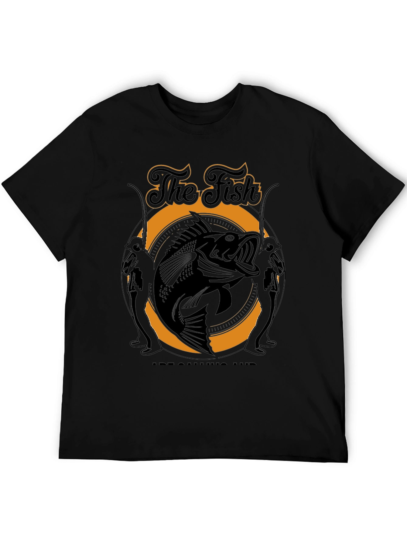 The Fish is Calling Me Black T-Shirt