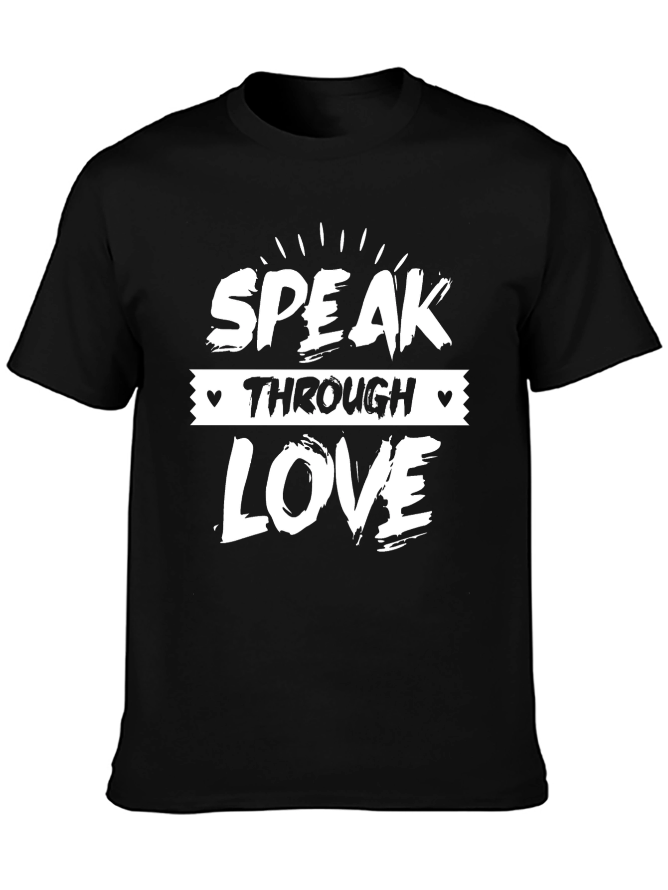 Speak Through Love Graphic Tee - Black