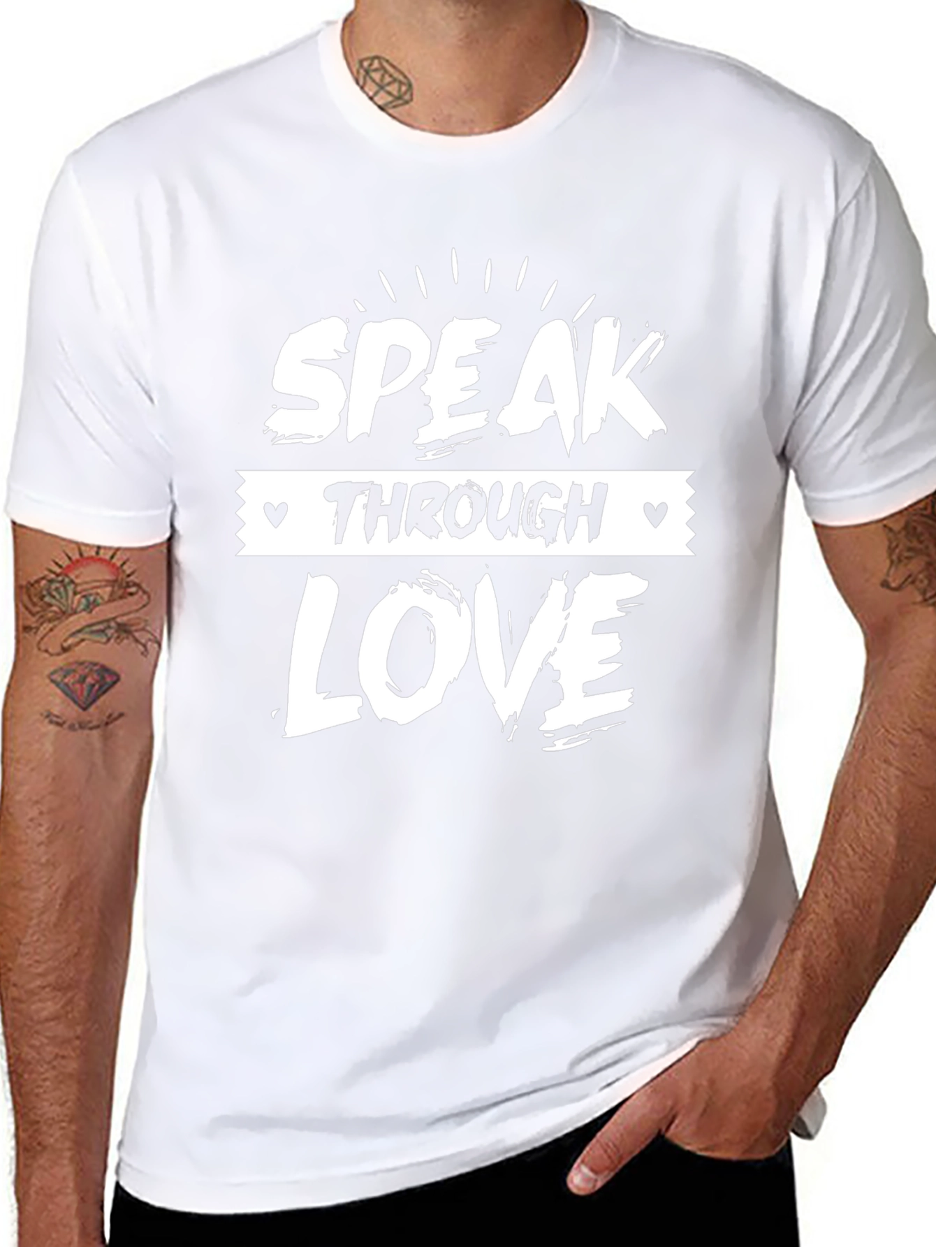 Speak Through Love Graphic Tee - Black