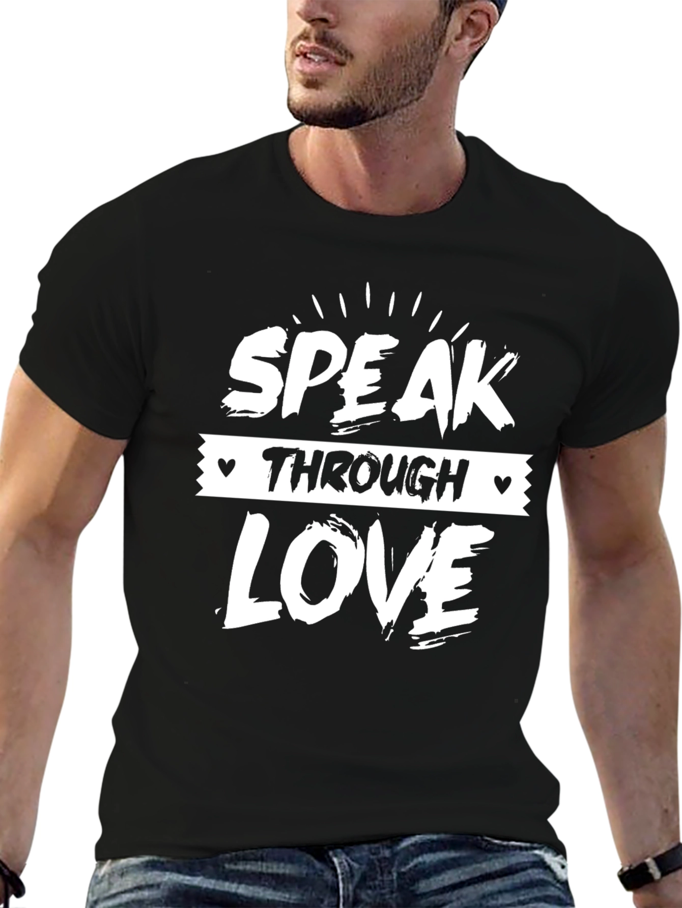 Speak Through Love Graphic Tee - Black
