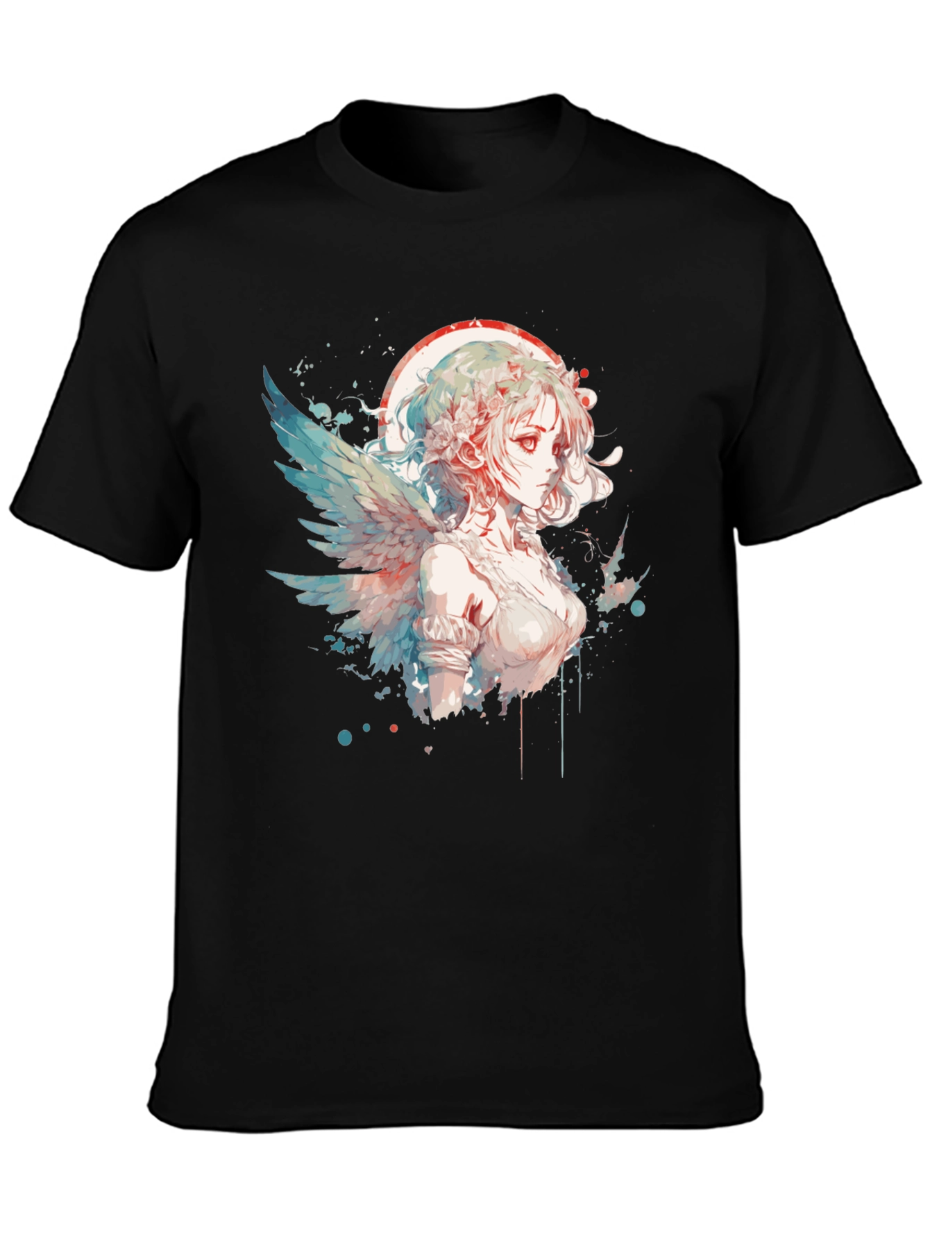 Anime Angel Graphic Tee - Unique Design