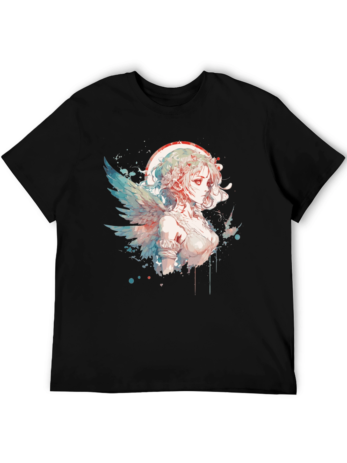 Anime Angel Graphic Tee - Unique Design