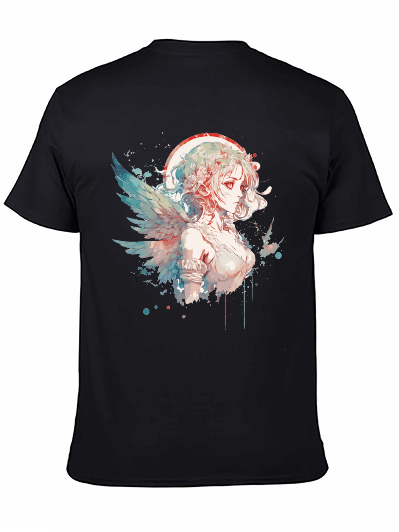 Anime Angel Graphic Tee - Unique Design
