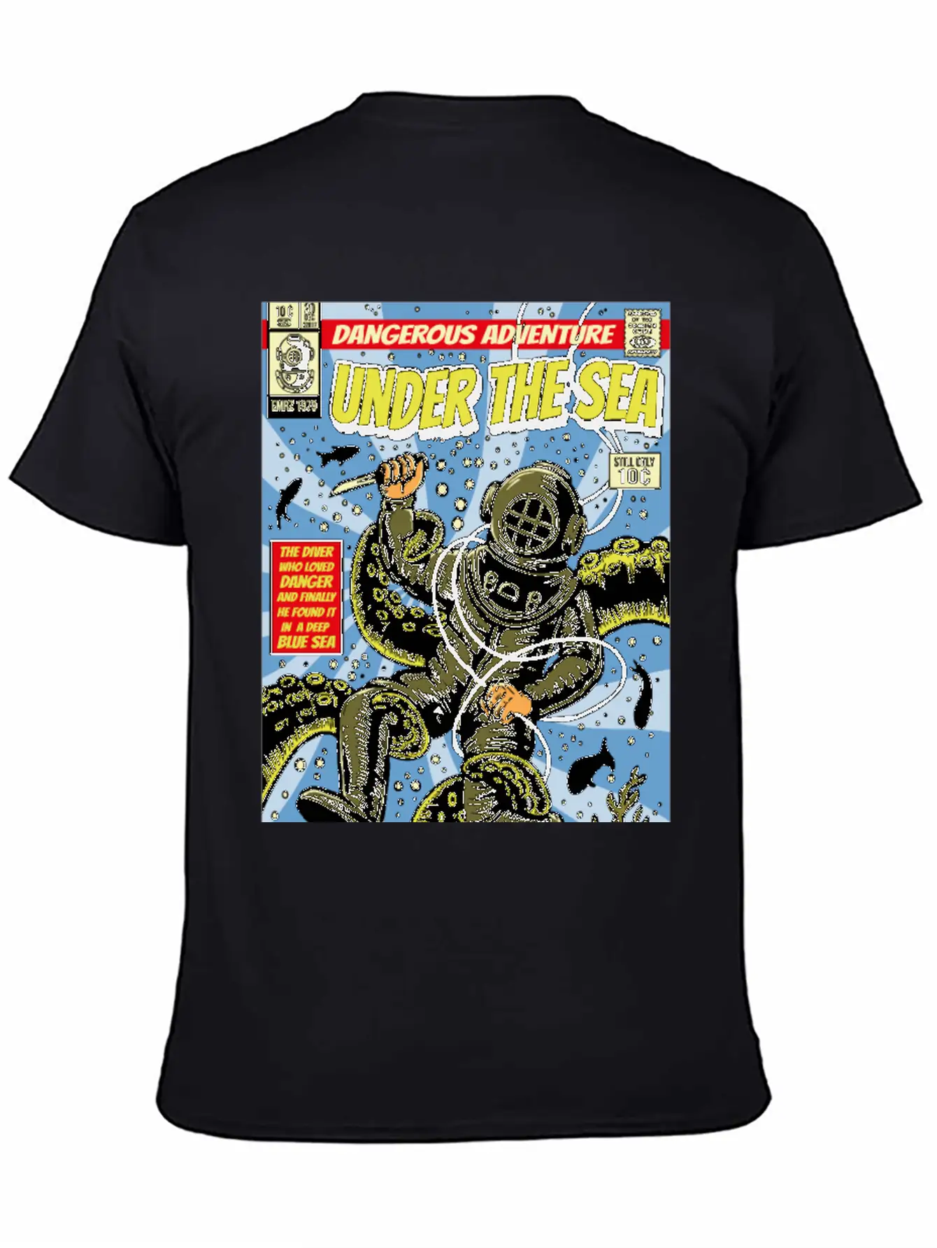 Underwater Adventurer Lightweight Cotton T-Shirt – Daily Comfort Graphic Shirt