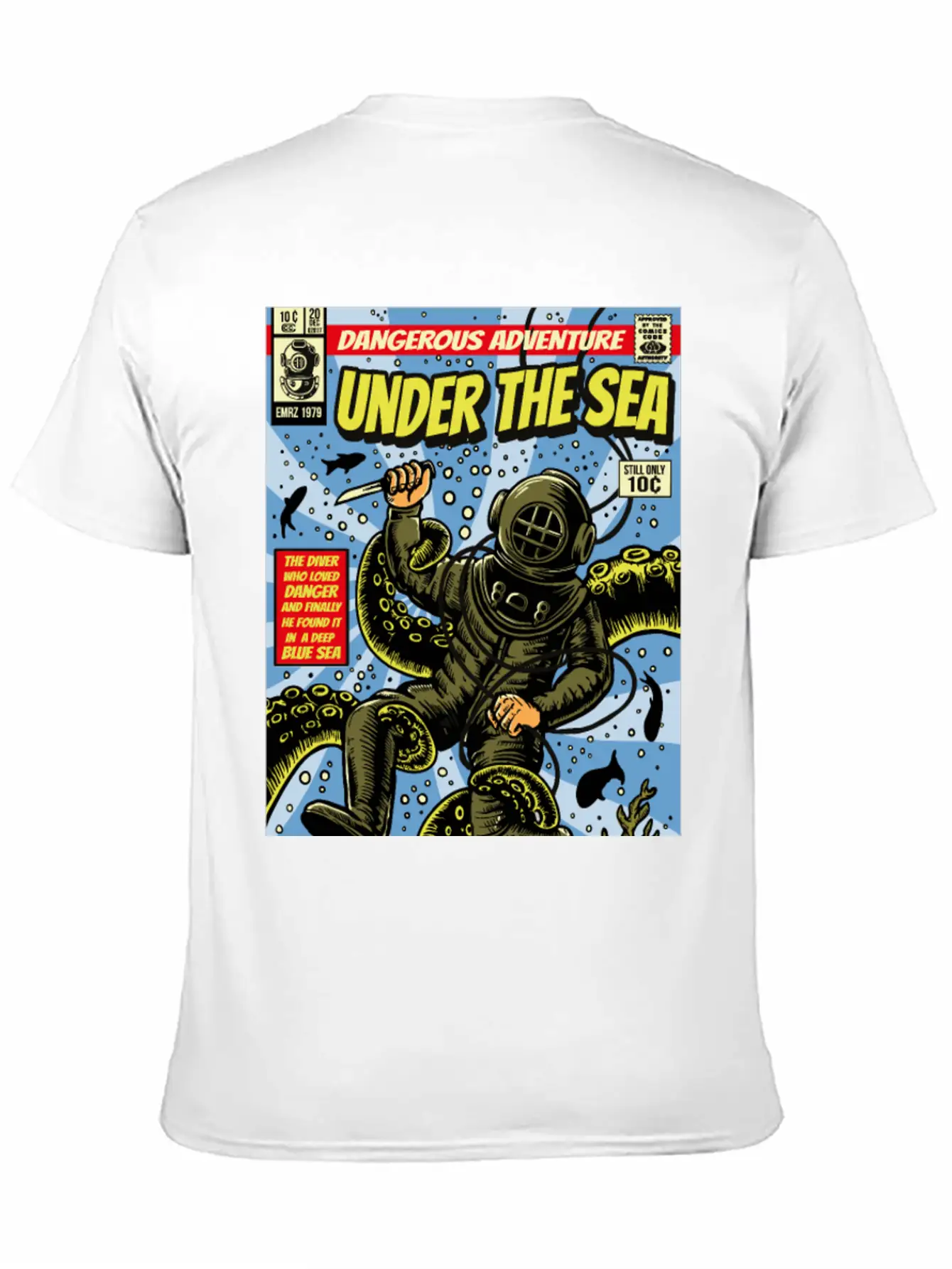Underwater Adventurer Lightweight Cotton T-Shirt – Daily Comfort Graphic Shirt