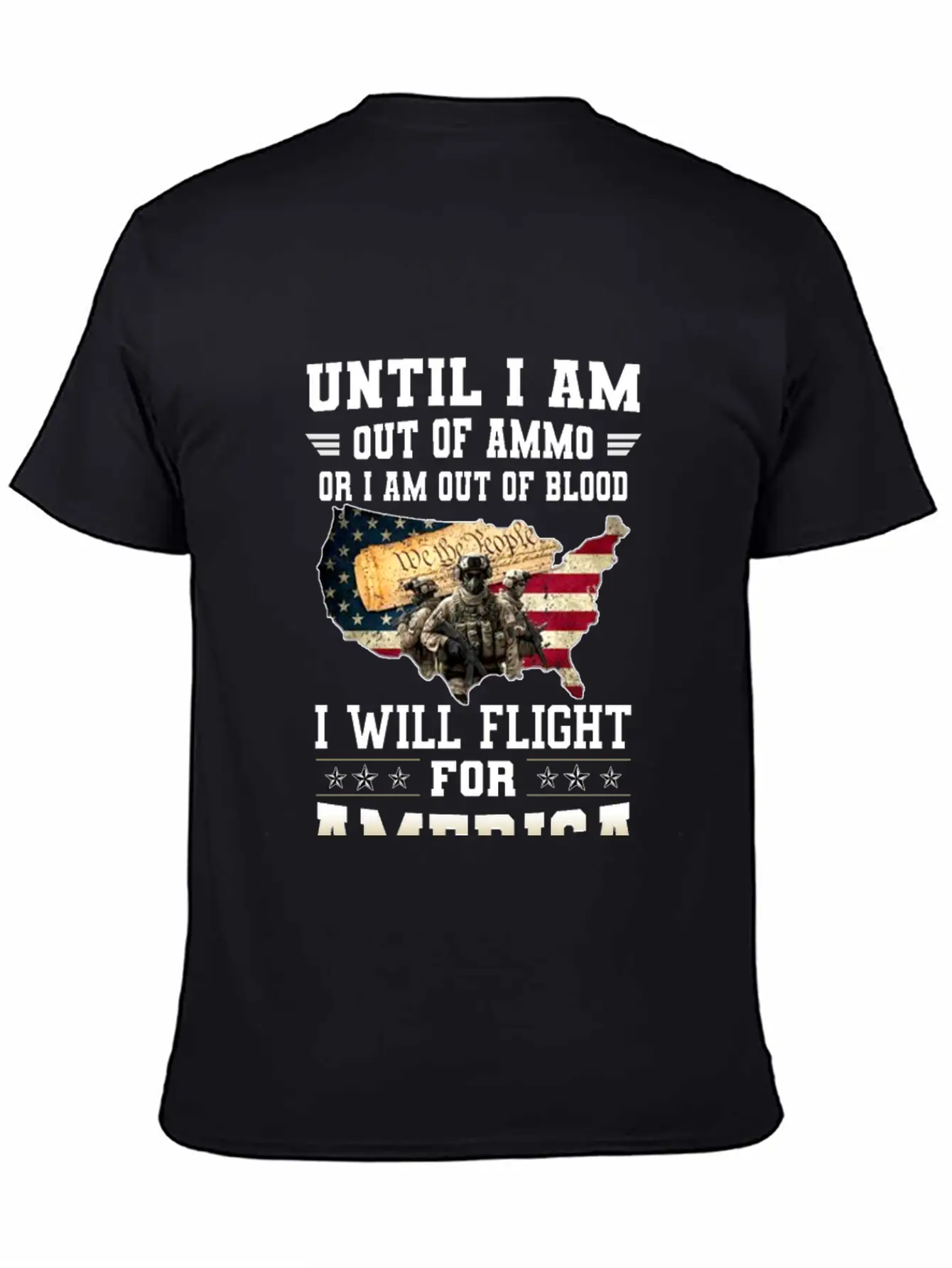 Until I'm Out Of Ammo Or I'm Out Of Blood T-Shirt Lightweight Cotton T-Shirt – Daily Comfort Graphic Shirt