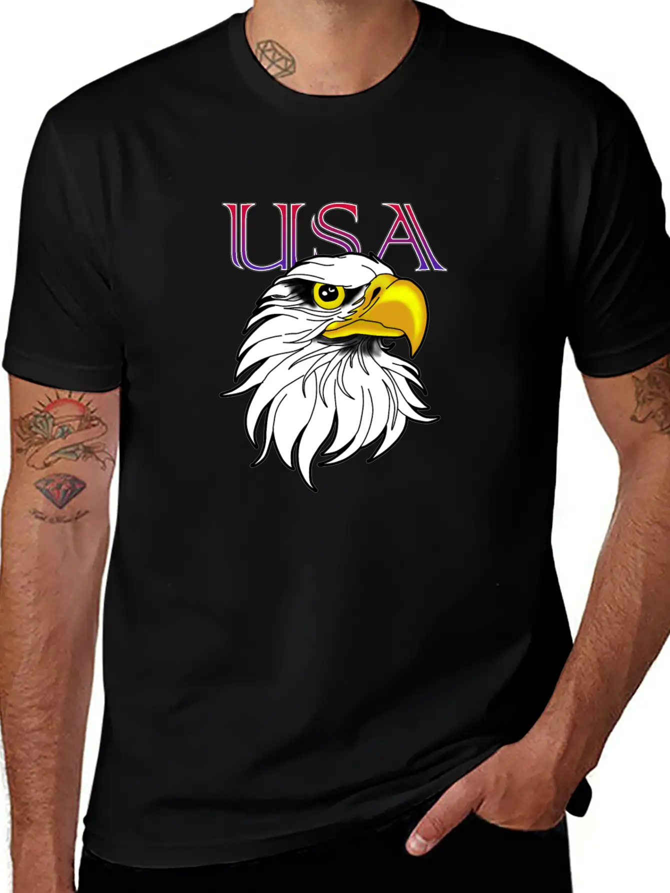 USA Eagle Lightweight Cotton T-Shirt – Daily Comfort Graphic Shirt