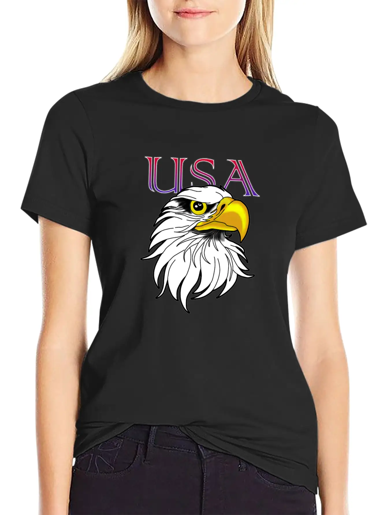 USA Eagle Lightweight Cotton T-Shirt – Daily Comfort Graphic Shirt