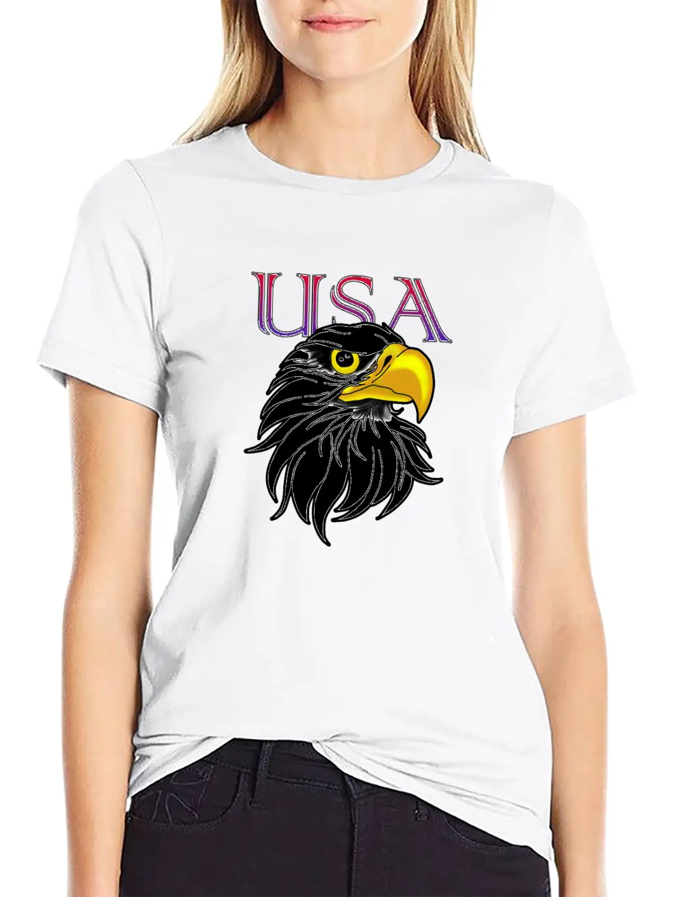 USA Eagle Lightweight Cotton T-Shirt – Daily Comfort Graphic Shirt