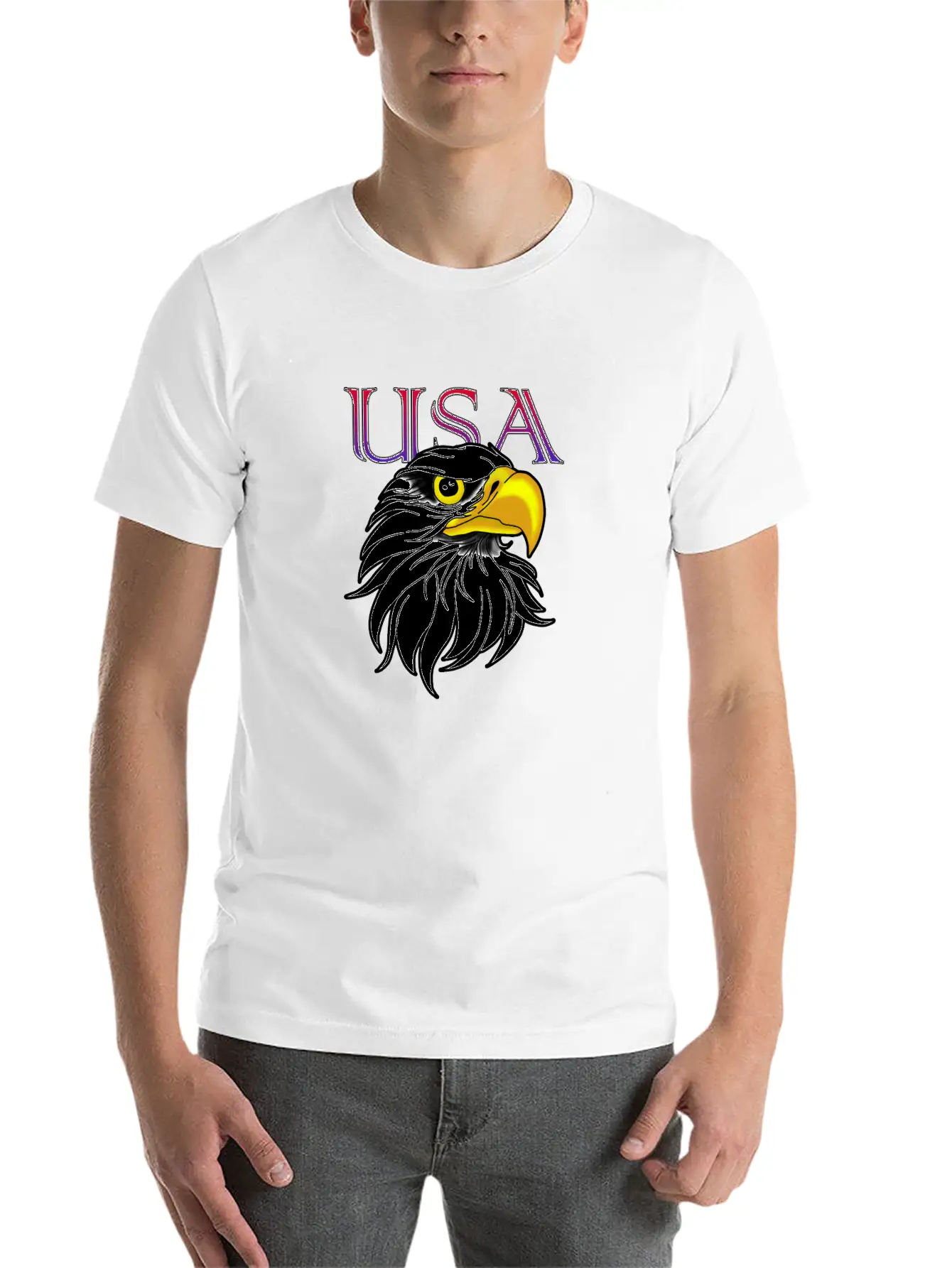 USA Eagle Lightweight Cotton T-Shirt – Daily Comfort Graphic Shirt